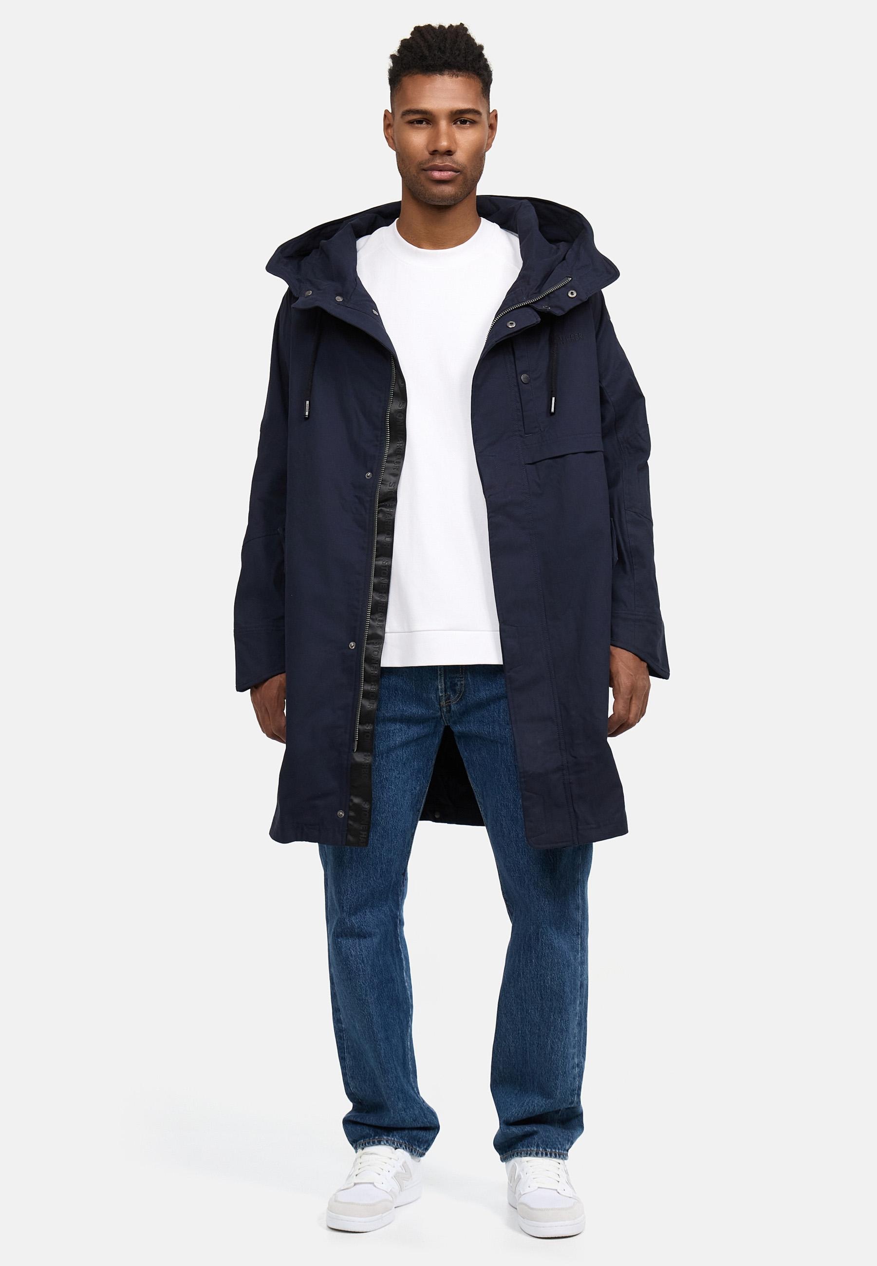 Stone Harbour Kurzmantel »Kurzmantel Yaroon«, Cooler Herren Übergangsmantel mit großer Kapuze