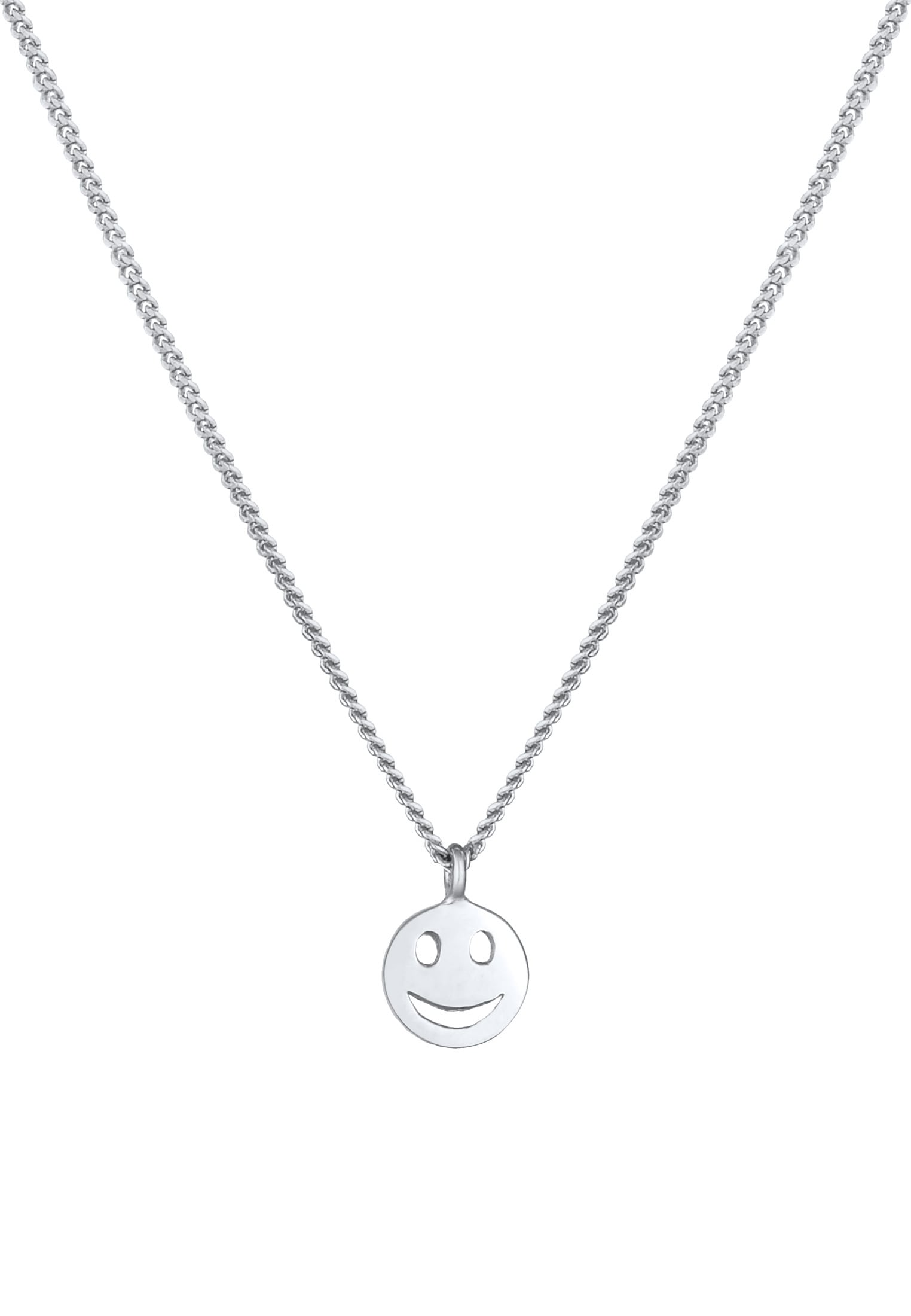Elli Kette mit Anhänger »Halskette mit Happy Smiling Face 925 Silber«