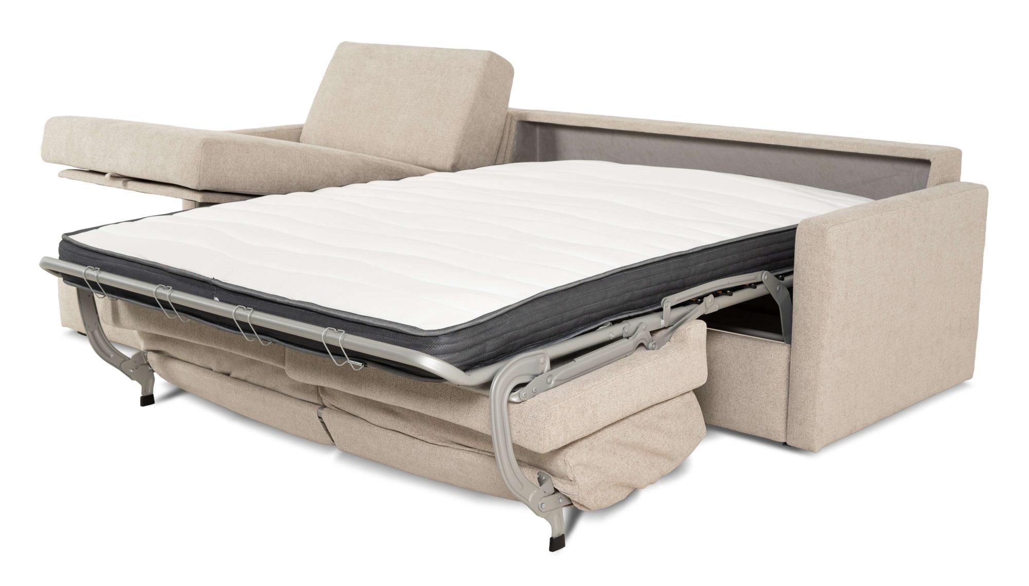 OTTO home Schlafsofa »GOLDPOINT Ecksofa 264 cm, Liegefläche (140/200cm), L-Form« Bettfunktion, Bonell-Federkernmatratze und Dauerschläfer-Funktion