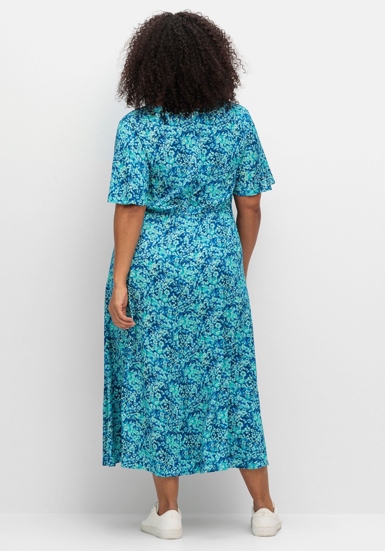 Sheego Sommerkleid »Maxikleid mit Knotendetail in der Taille«