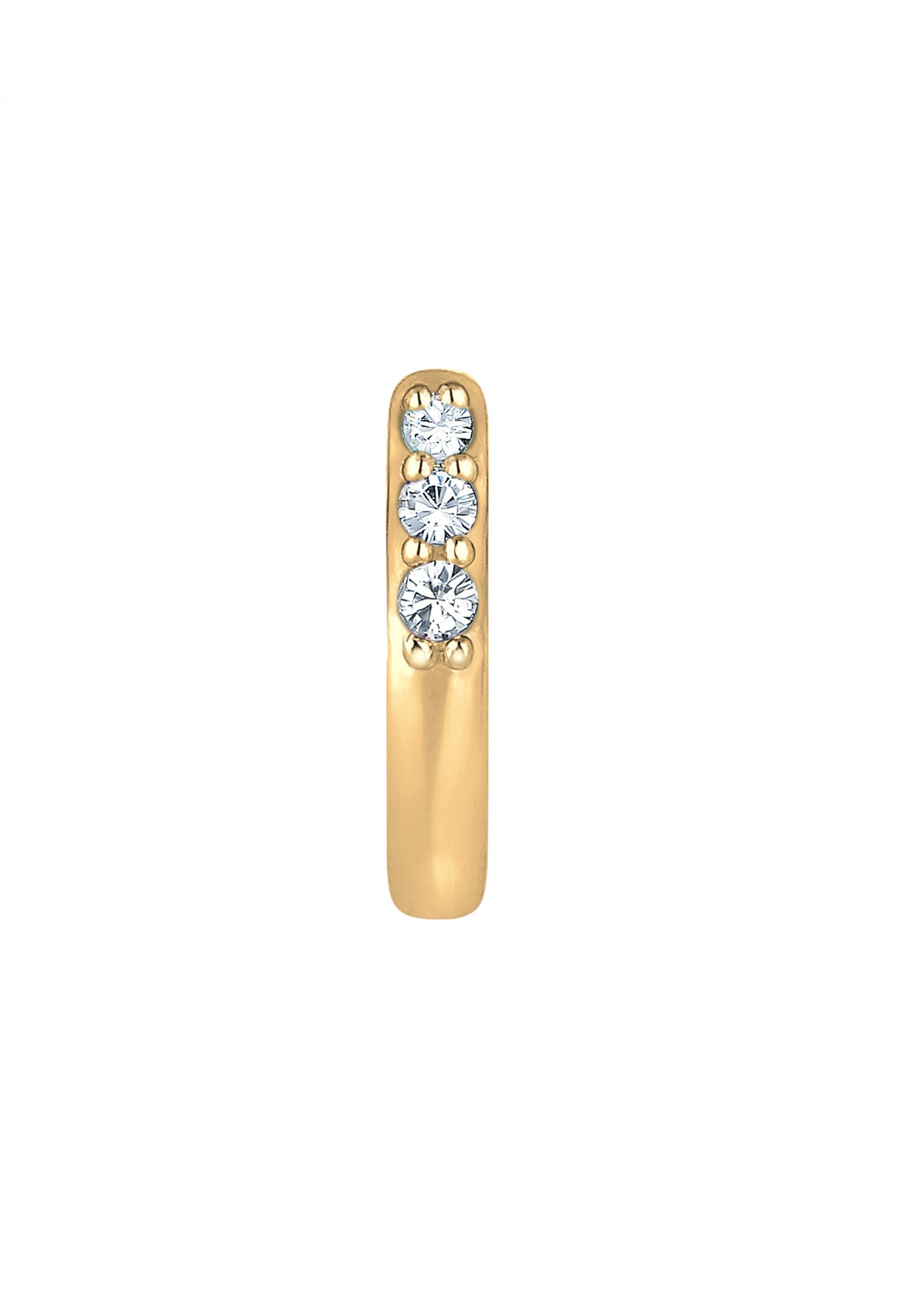 Elli Ohrklemme »Ohrringe Earcuff Single Weiß 925 Sterling Silber, mit Kristallen von Swarovski®«
