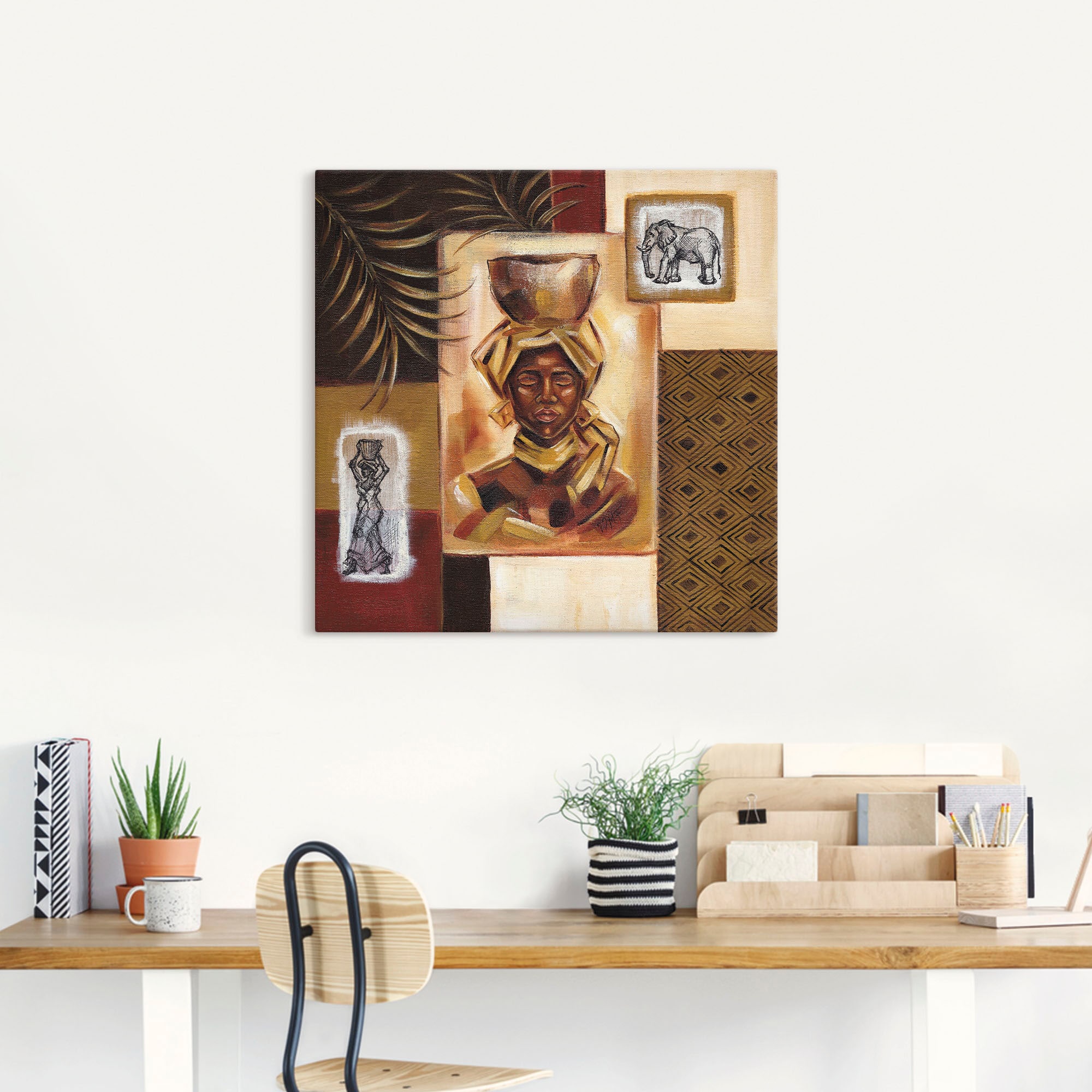 Artland Leinwandbild »Aus Afrika I« Frau 1 Stk. tlg. auf Keilrahmen gespannt