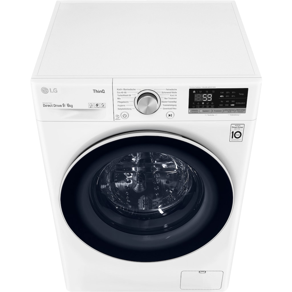 LG Waschtrockner »V5WD96TW0«, AquaLock® Vollwasserschutz