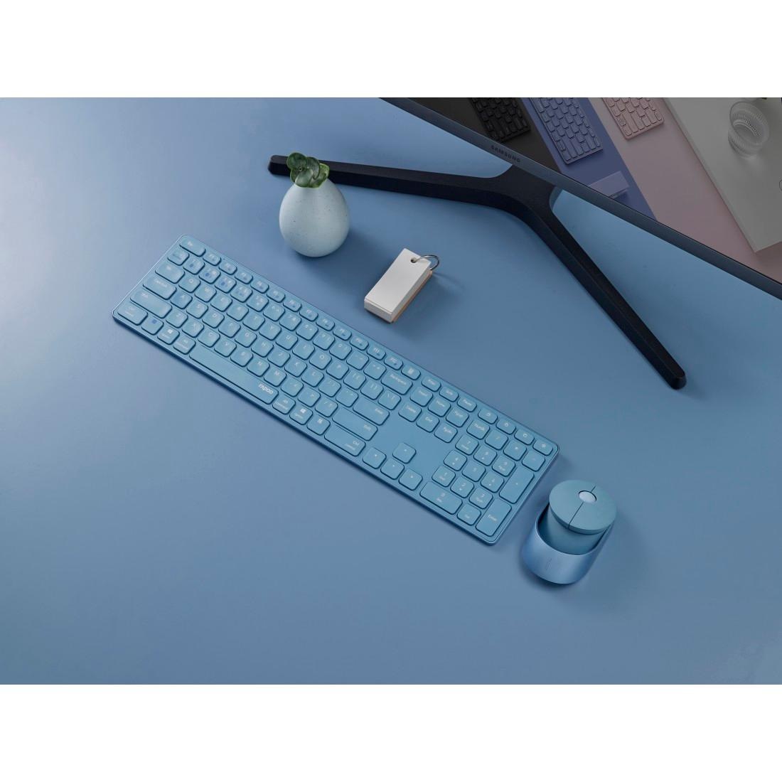 Rapoo Tastatur- und Maus-Set »9850M Kabelloses Multi-Mode-Deskset, DE-Layout, 2.4 GHz, 1600 DPI«