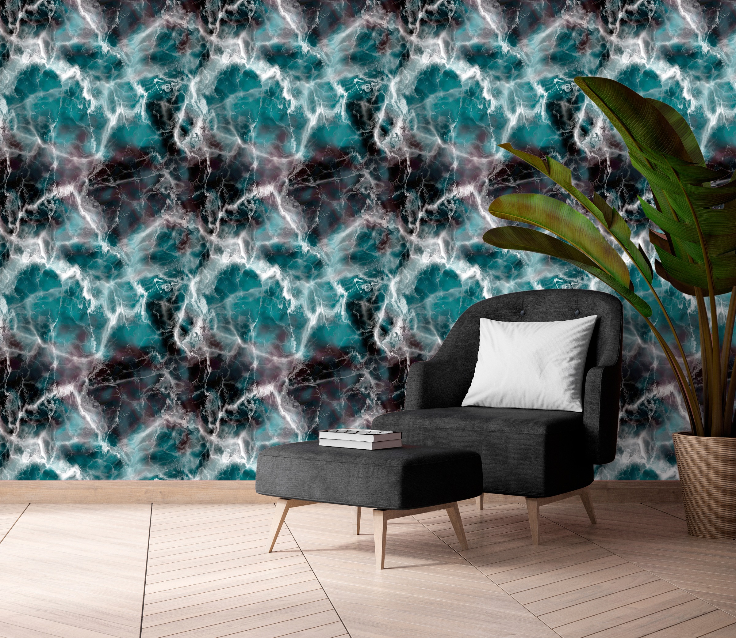 queence Vinyltapete »Nike« Farbverlauf | abstrakt | bedruckt | gemustert glatt 90x250cm, selbstklebend, kinderleichte Anbringung, , Sticker