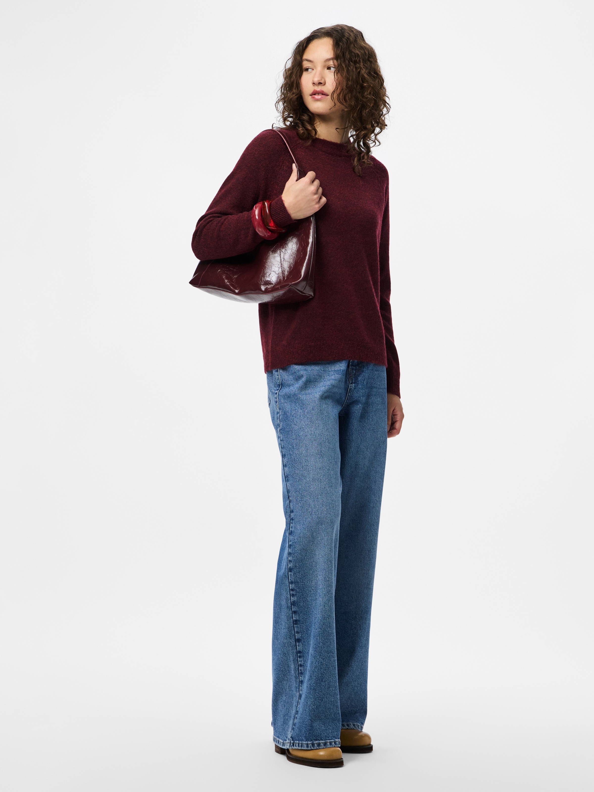 pieces Strickpullover »PCJULIANA LS O-NECK KNIT NOOS BC«