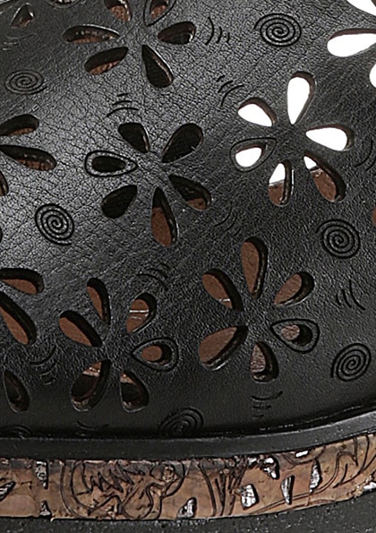 Remonte Keilsandalette, Sommerschuh, Sandale, Keilabsatz, mit floralem Laser-Muster