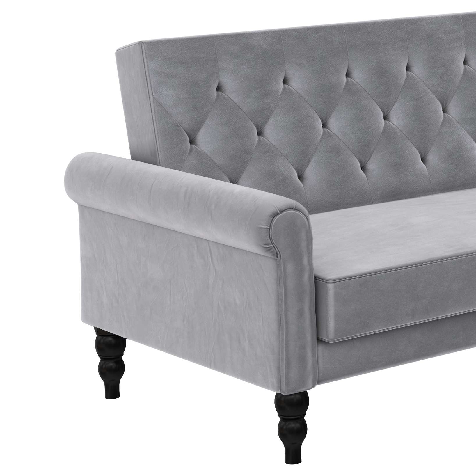 Dorel Home 3-Sitzer »Tyne«, Schlafsofa 222 cm, Bettfunktion (110/190cm), pflegeleichter Velours