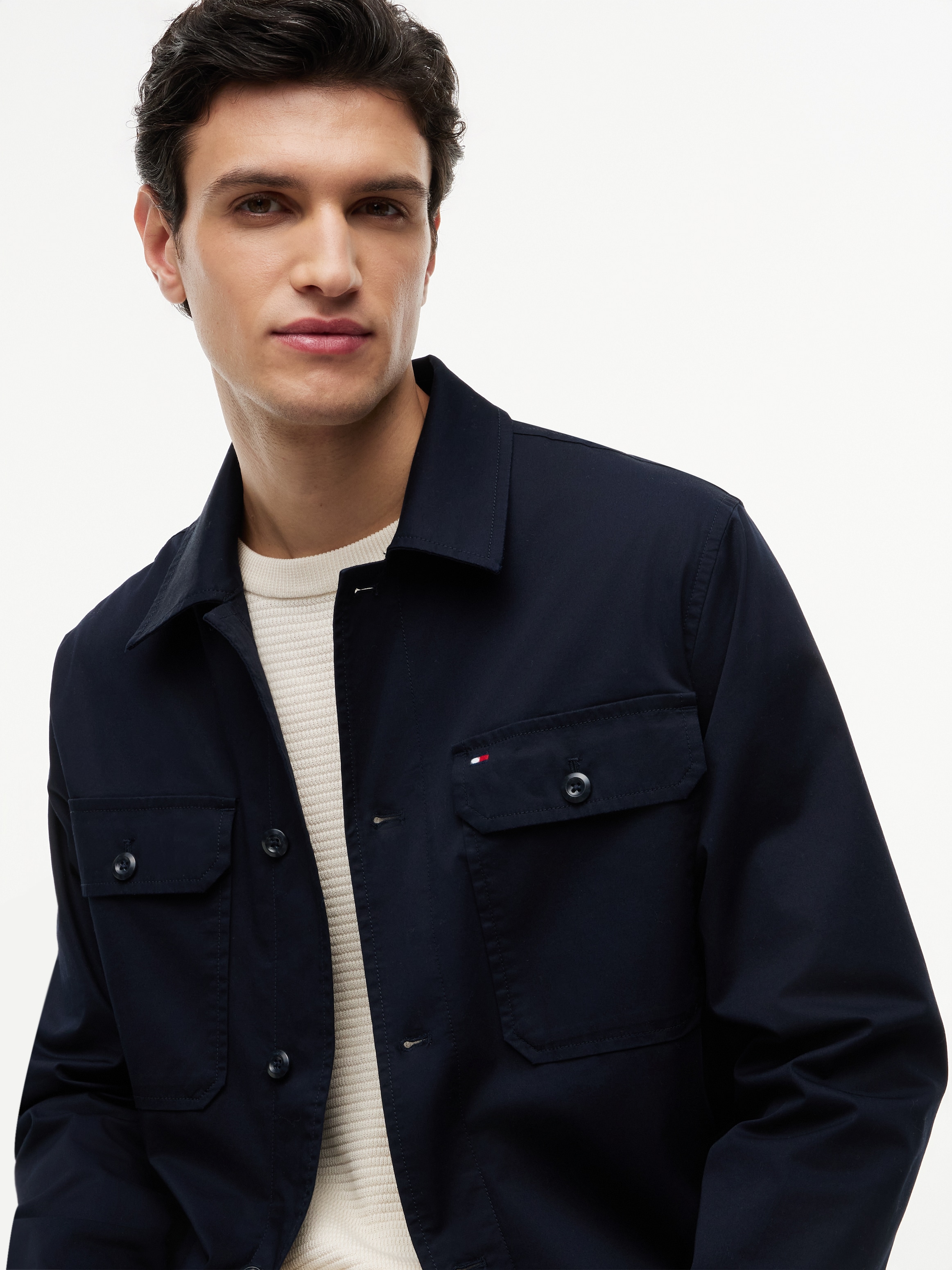 Tommy Hilfiger Hemdjacke »COTTON BLEND SHIRT JACKET« aus Baumwoll-Mix, Regular Fit
