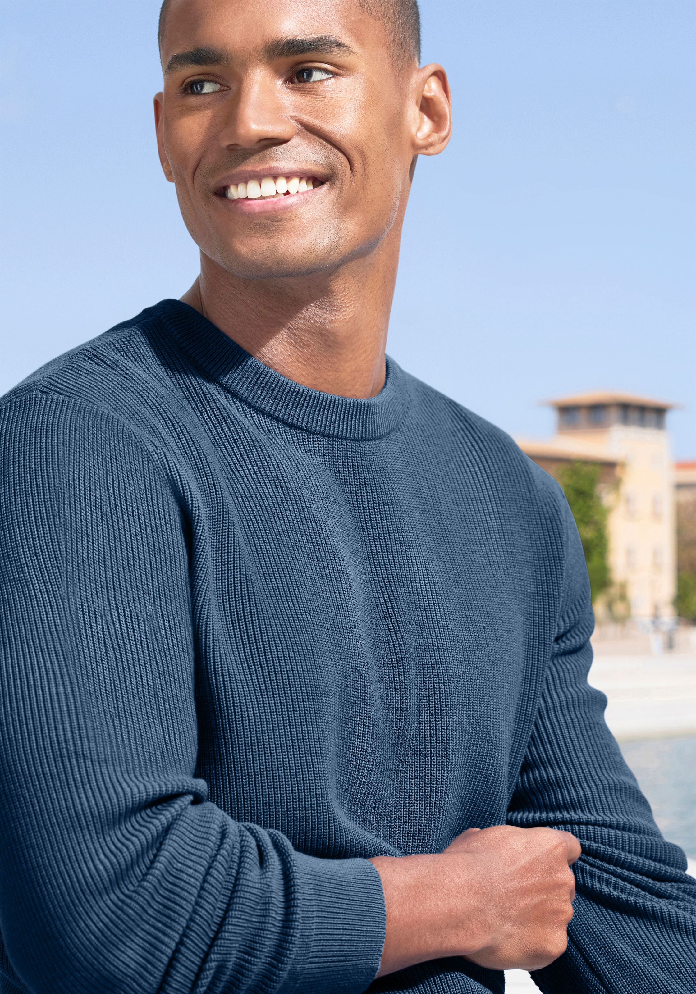 John Devin Strickpullover »bis Größe 5XL« Pullover in modischen Farben aus Baumwollmischung