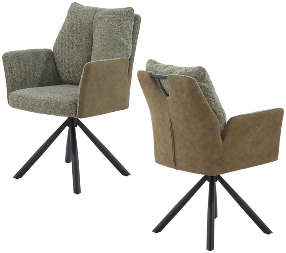 Jockenhöfer Gruppe Drehstuhl »Shelby« (Set) 2 Stk.4-Fuss-Stuhl, inklusive Drehfunktion (360°), Taschenfederkern, Griff