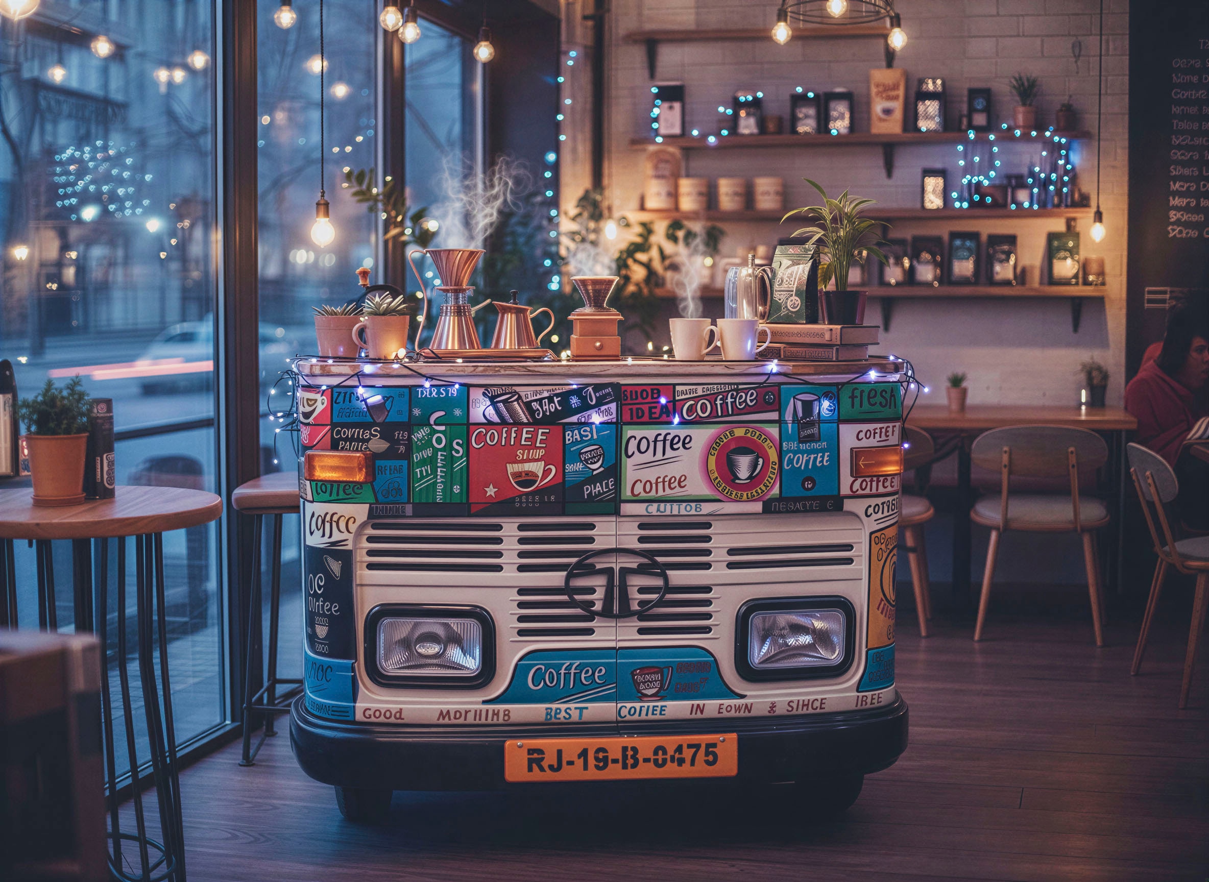 SIT Bartisch aus einer alten LKW-Front