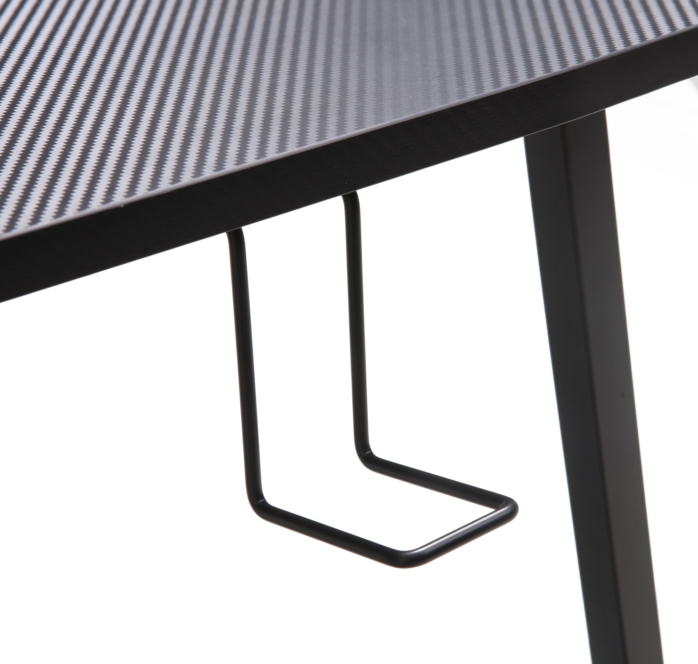 INOSIGN Gamingtisch »STREAKY, Schreibtisch, Computertisch, Kabeldurchlass, 2 Kopfhörerhaken«,Getränkehalter, Monitoraufsatz, Kabelführung, Breite 120 cm