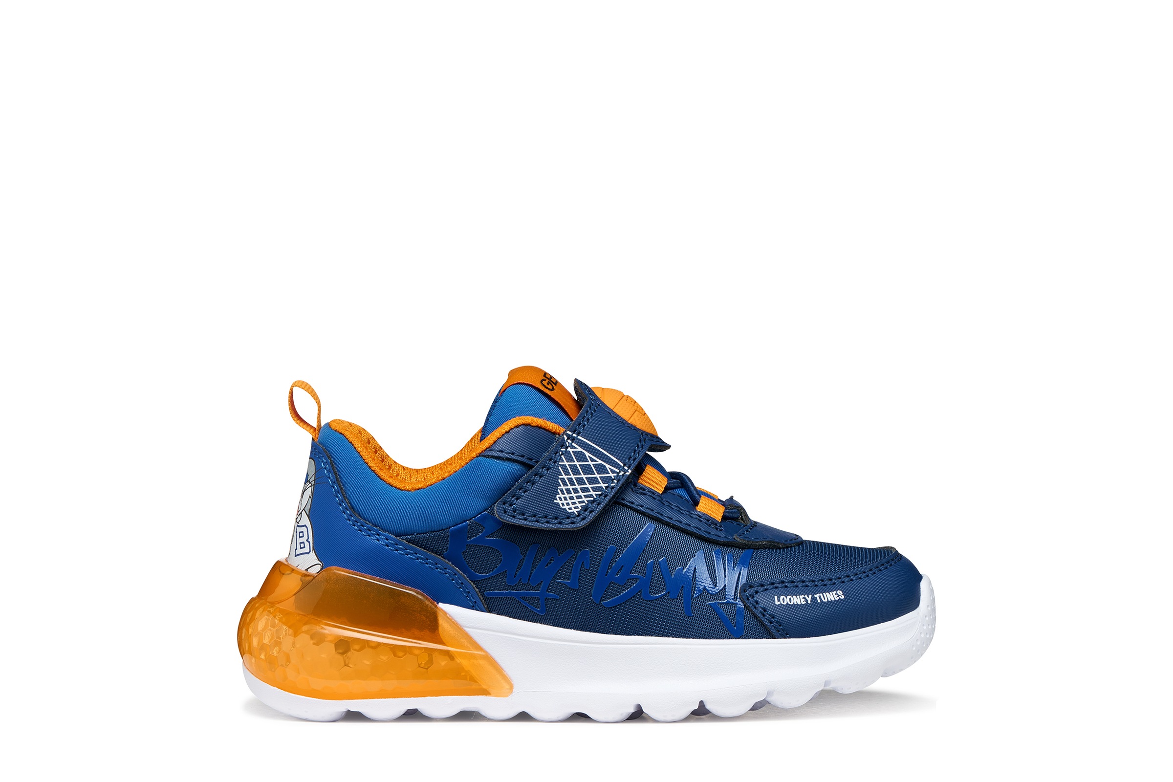 Geox Sneaker »Blinkschuh J ACTIVART ILLUMINUS«  Klettschuh mit Looney Tunes Motiv, Größenschablone zum Download