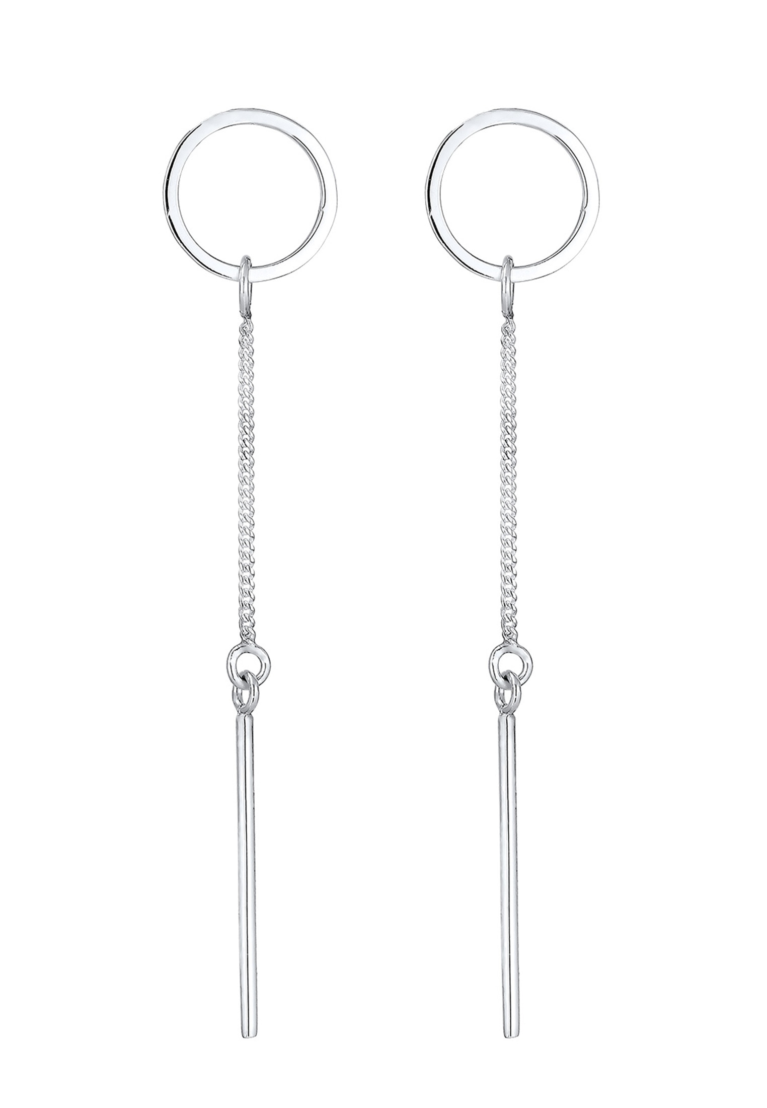 Elli Paar Ohrhänger »Ohrringe Ohrstecker Lang Stab Kreis 925 Sterling Silber«