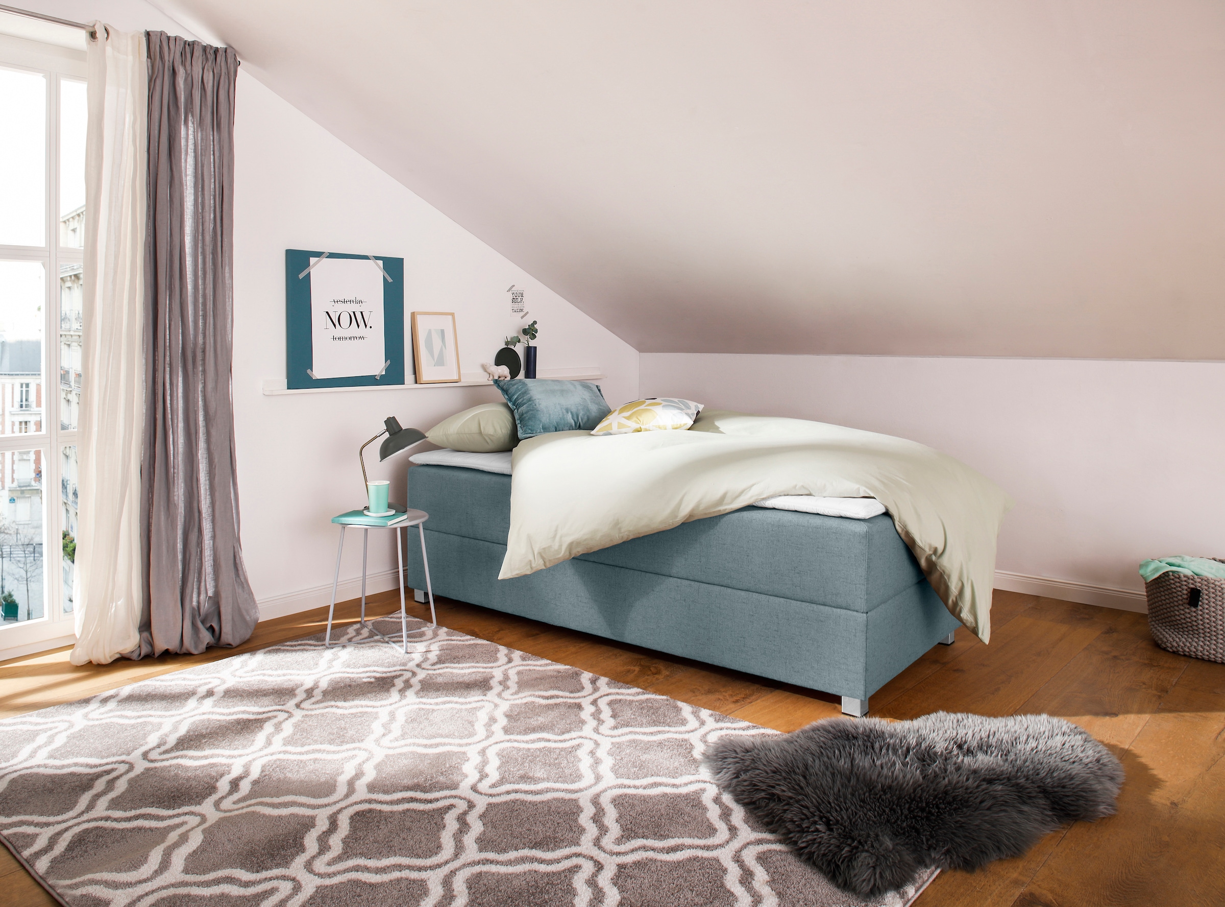 Home affaire Boxbett »Alexis« ohne Kopfteil - ideal für Räume mit Dachschrägen; in 4 Breiten