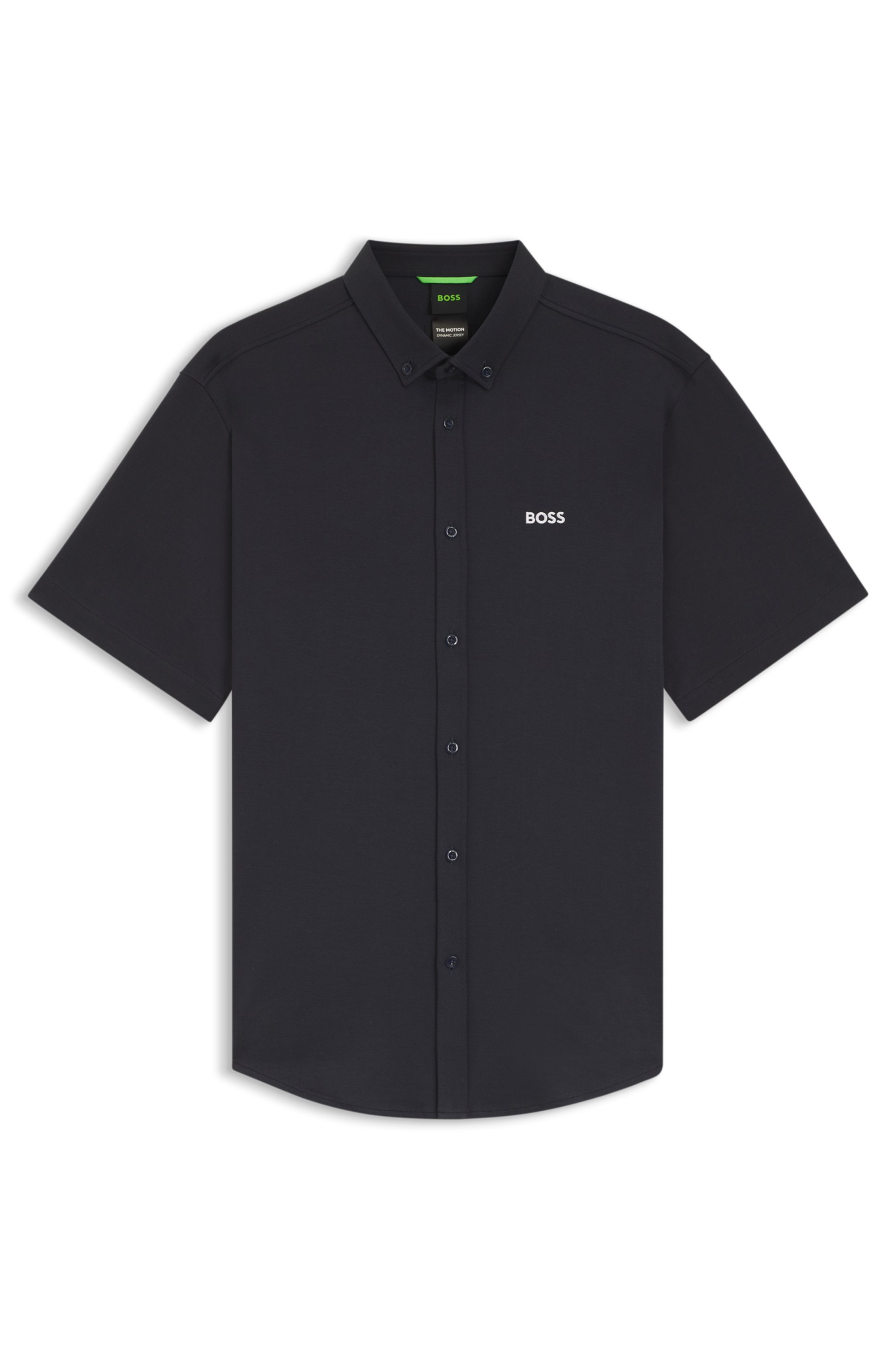 BOSS GREEN Kurzarmhemd »Motion S« Regular Fit, Button-down-Kragen, Kurzarm, Logo-Stickerei