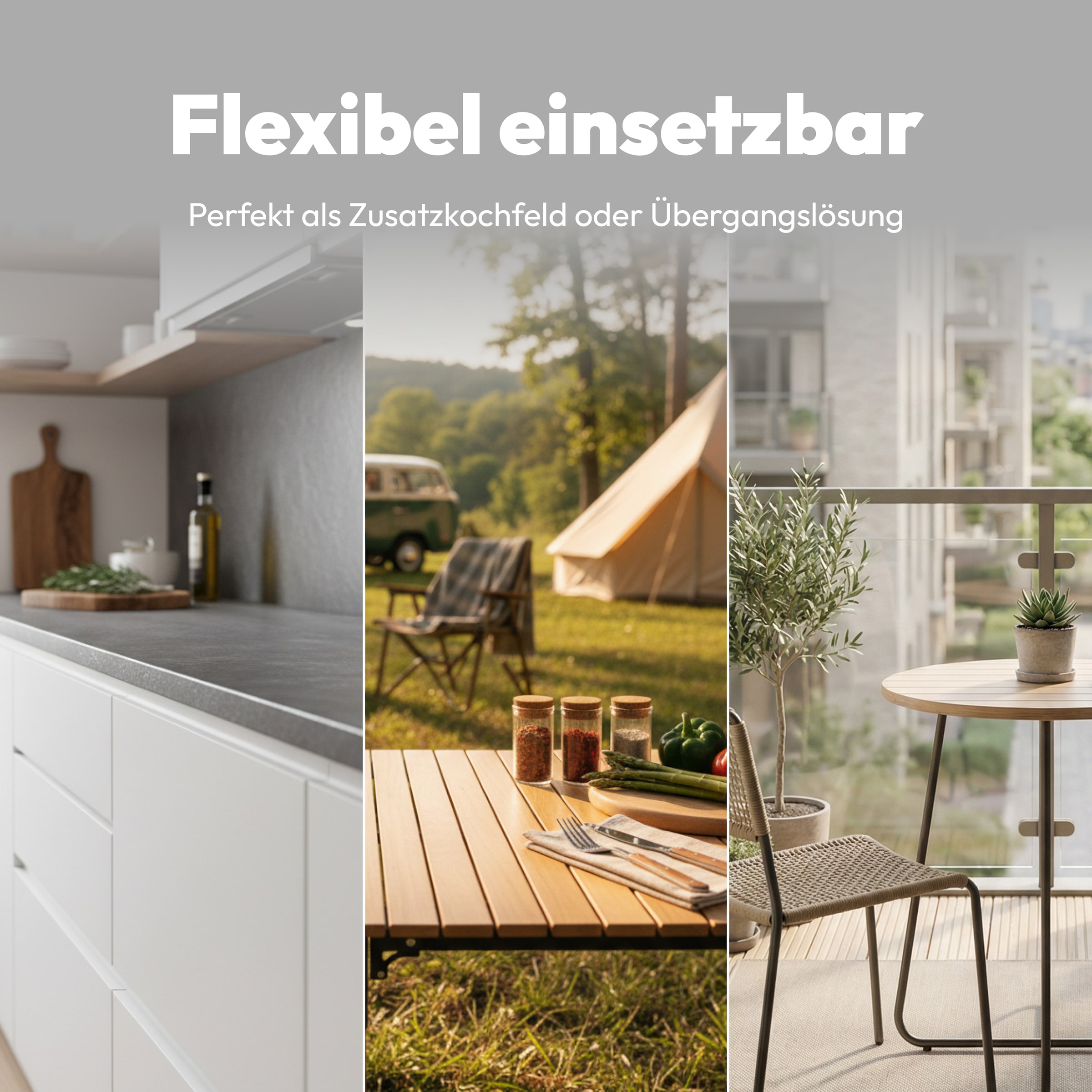 Medion® Doppel-Induktionskochplatte »MD 100091« flacher als herkömmliche Geräte