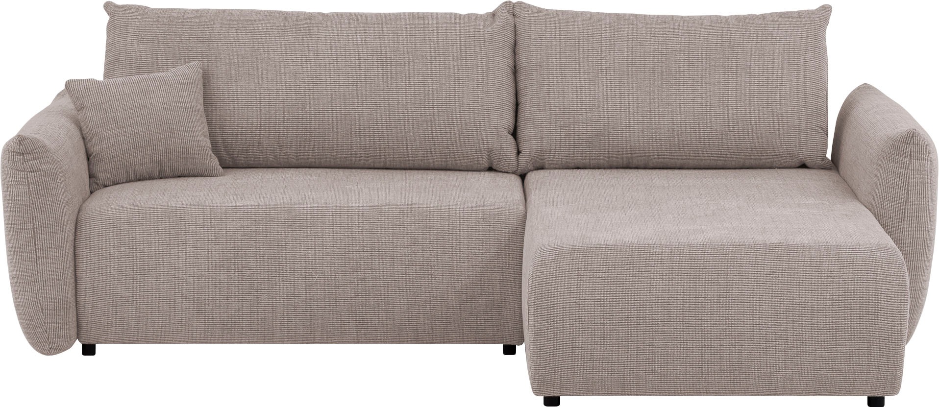 INOSIGN Ecksofa »MAVAS Schlafsofa mit Bettkasten, L-Form,«, ca.257/127cm (Liegefläche 212/145 cm), Cord, Chenille, Struktur