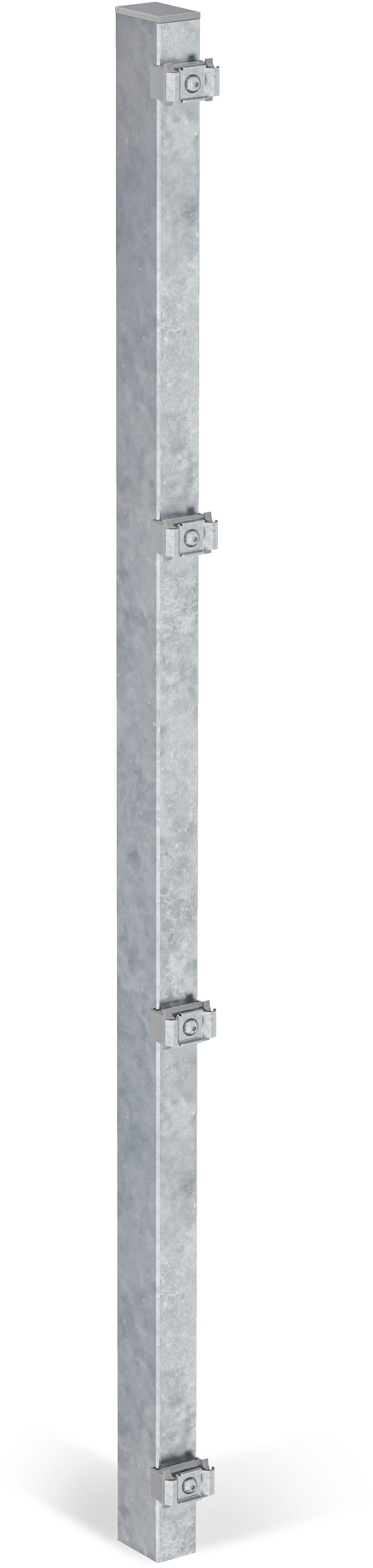 Alberts Zaunpfosten »60x40 mm für Doppelstabmattenzaun« 127,5 cm, zur Befestigung mit Einschlag-Bodenhülse oder Pfostenträger