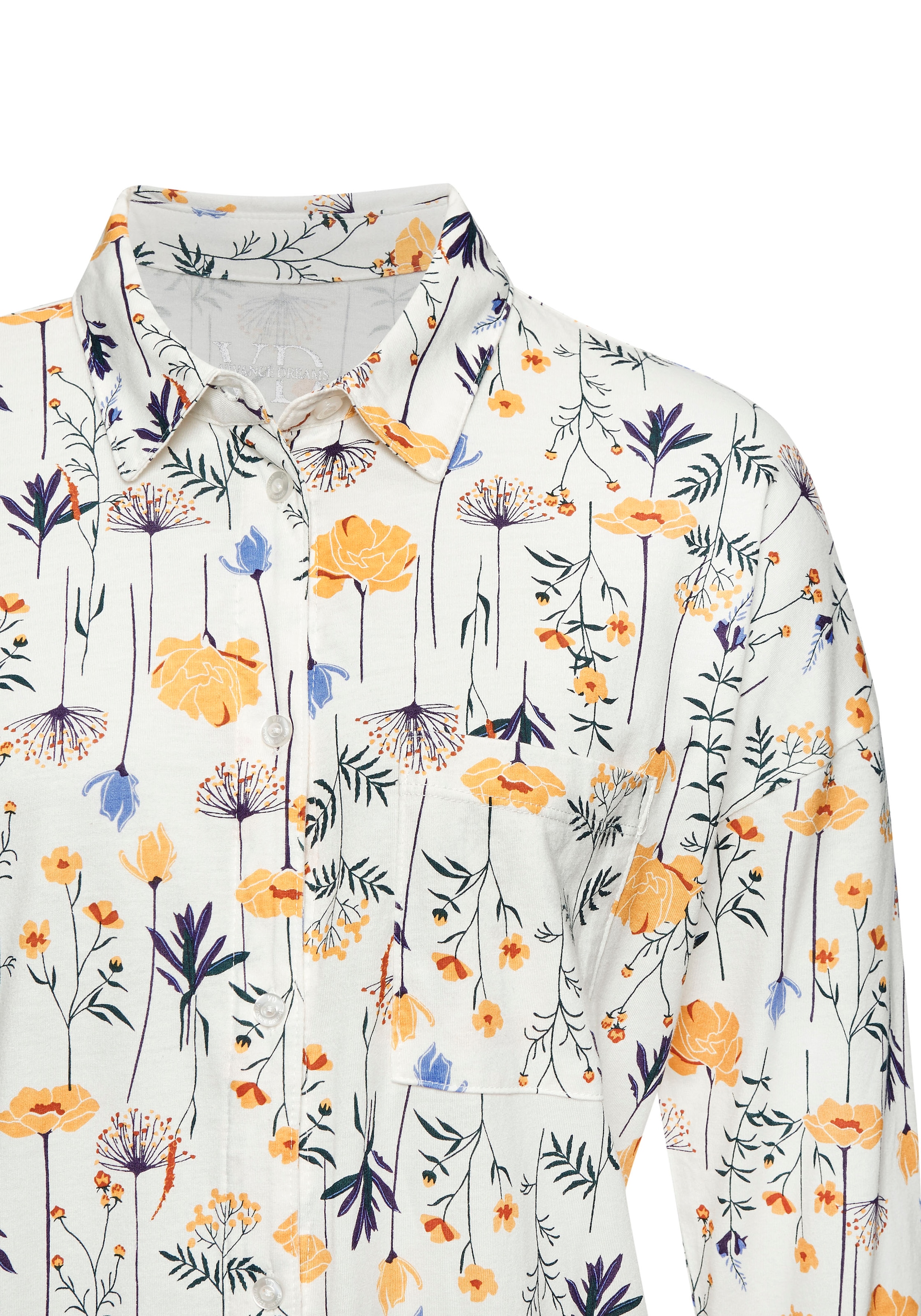 Vivance Dreams Nachthemd 1-teilig,  Brusttasche Mit schönem Muster