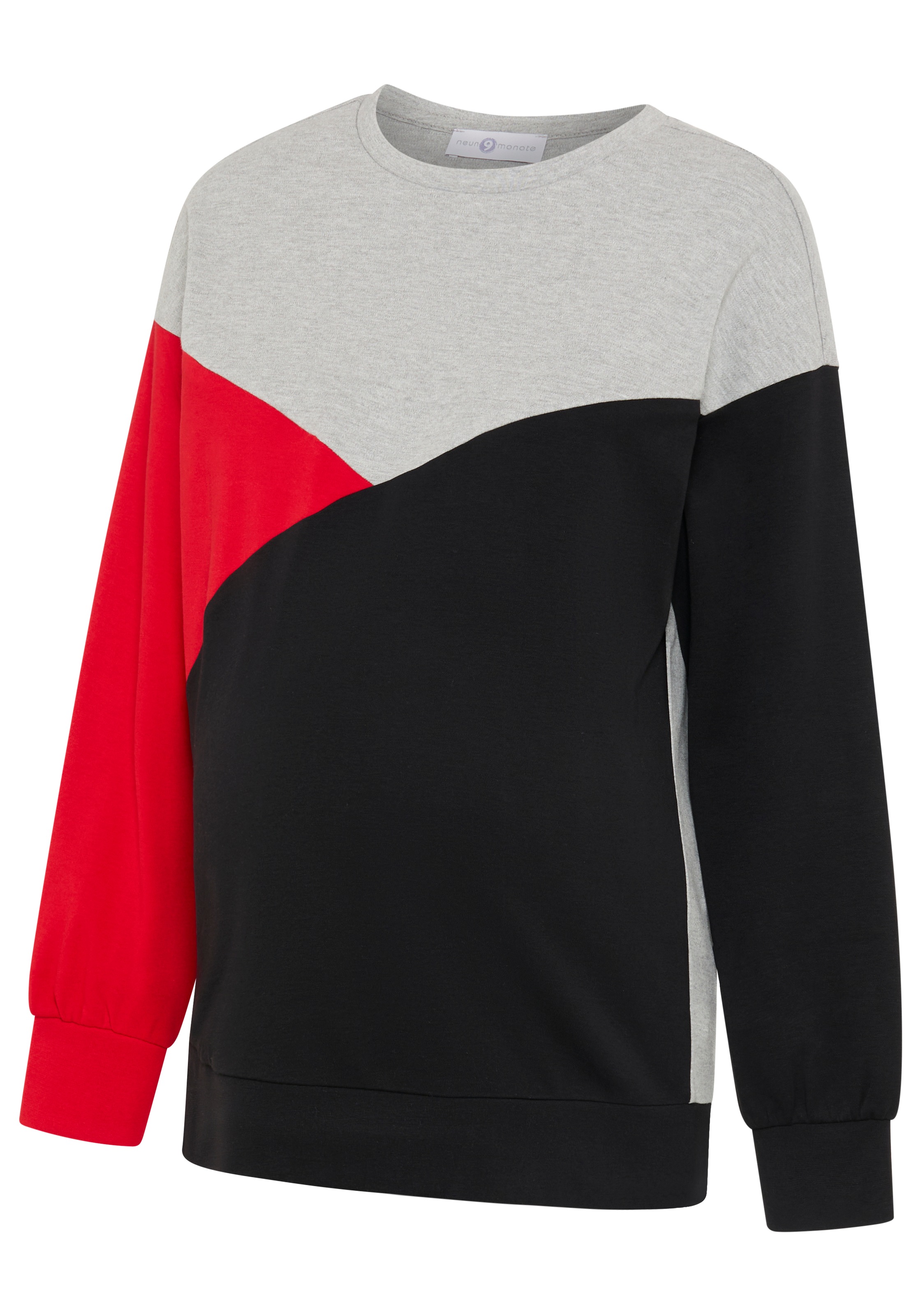 Neun Monate Umstandssweatshirt »2in1 Look, Umstands- und Stillshirt«, Langarm, aus Jersey-Material, aus Baumwolle mit Viskose-Einsatz
