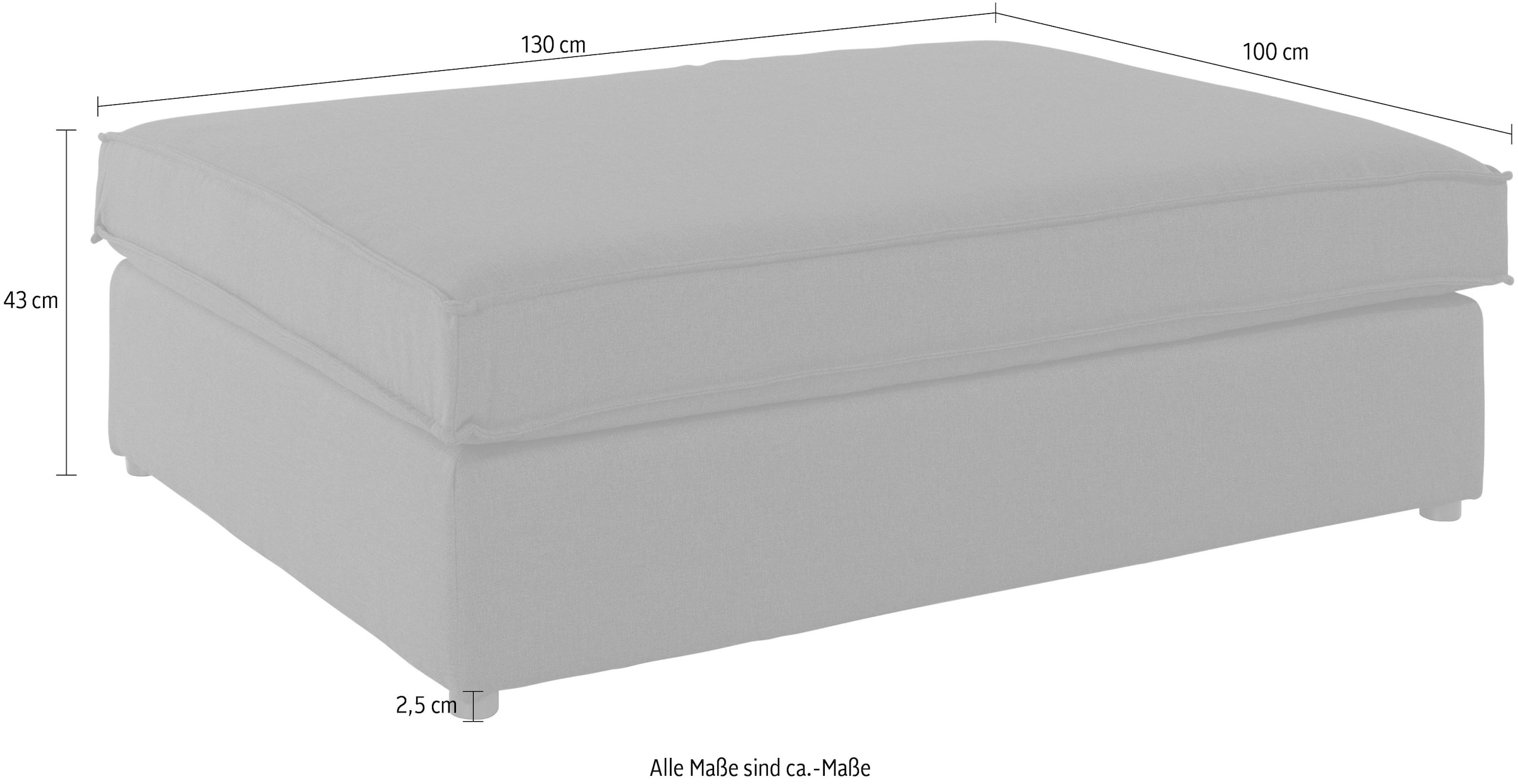 OTTO home Polsterhocker »Enid« einzeln stellbar oder als Teil eines Modulsofas, fester Sitzkomfort