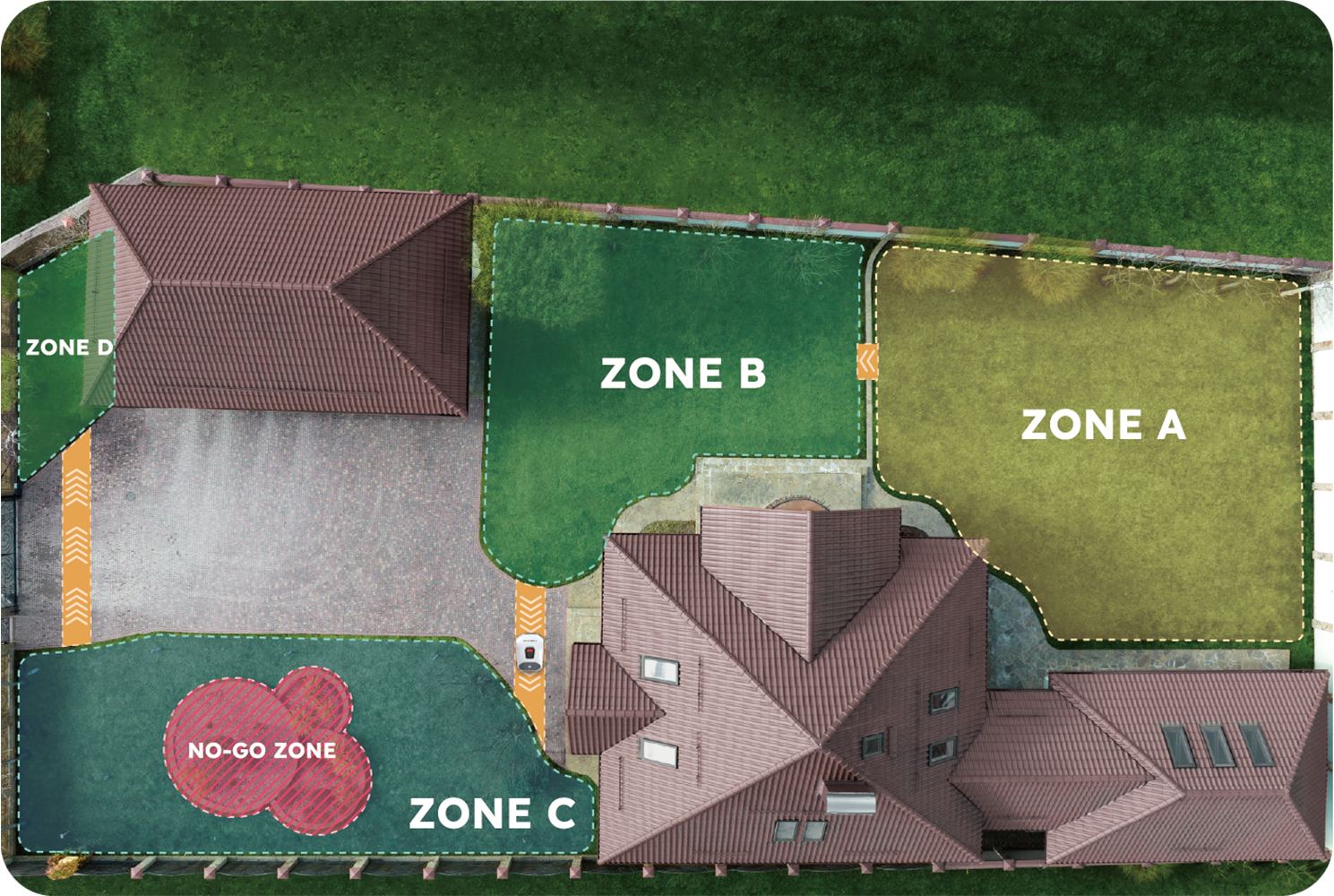 Anthbot Rasenmähroboter »90ANT-LMGenie1000« KI‑Hindernisvermeidung, Multi‑Zonen-Verwaltung,   Kabellose Installation, Full‑Band‑RTK mit 4 KI‑Kameras