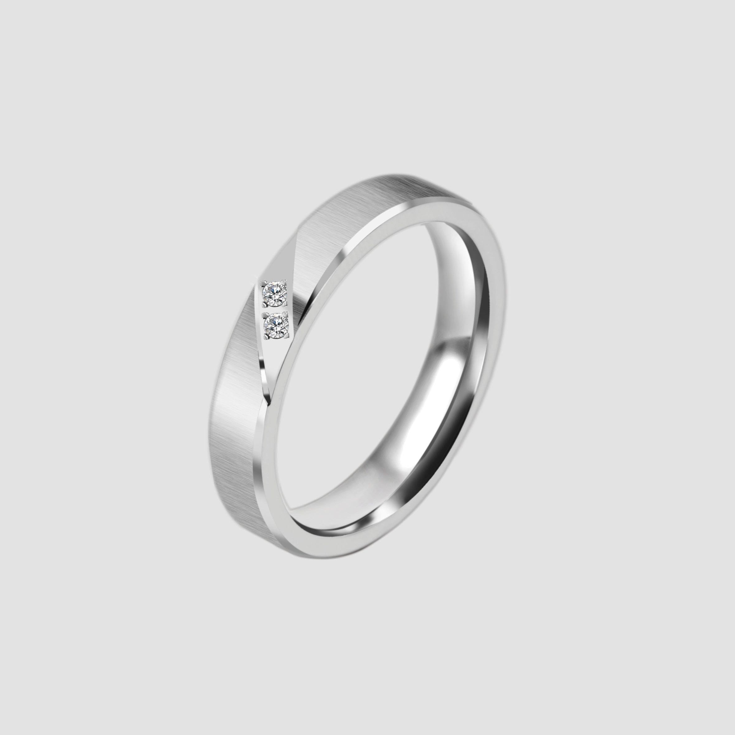 Adelia´s Fingerring »Damen Ring aus Edelstahl mit Strass Steinchen«