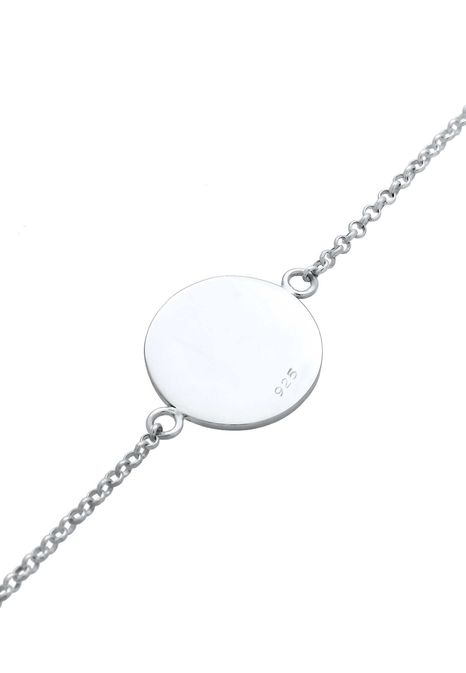 Elli Armkette »Armband Weltkugel Plättchen Anhänger 925 Sterling Silber«