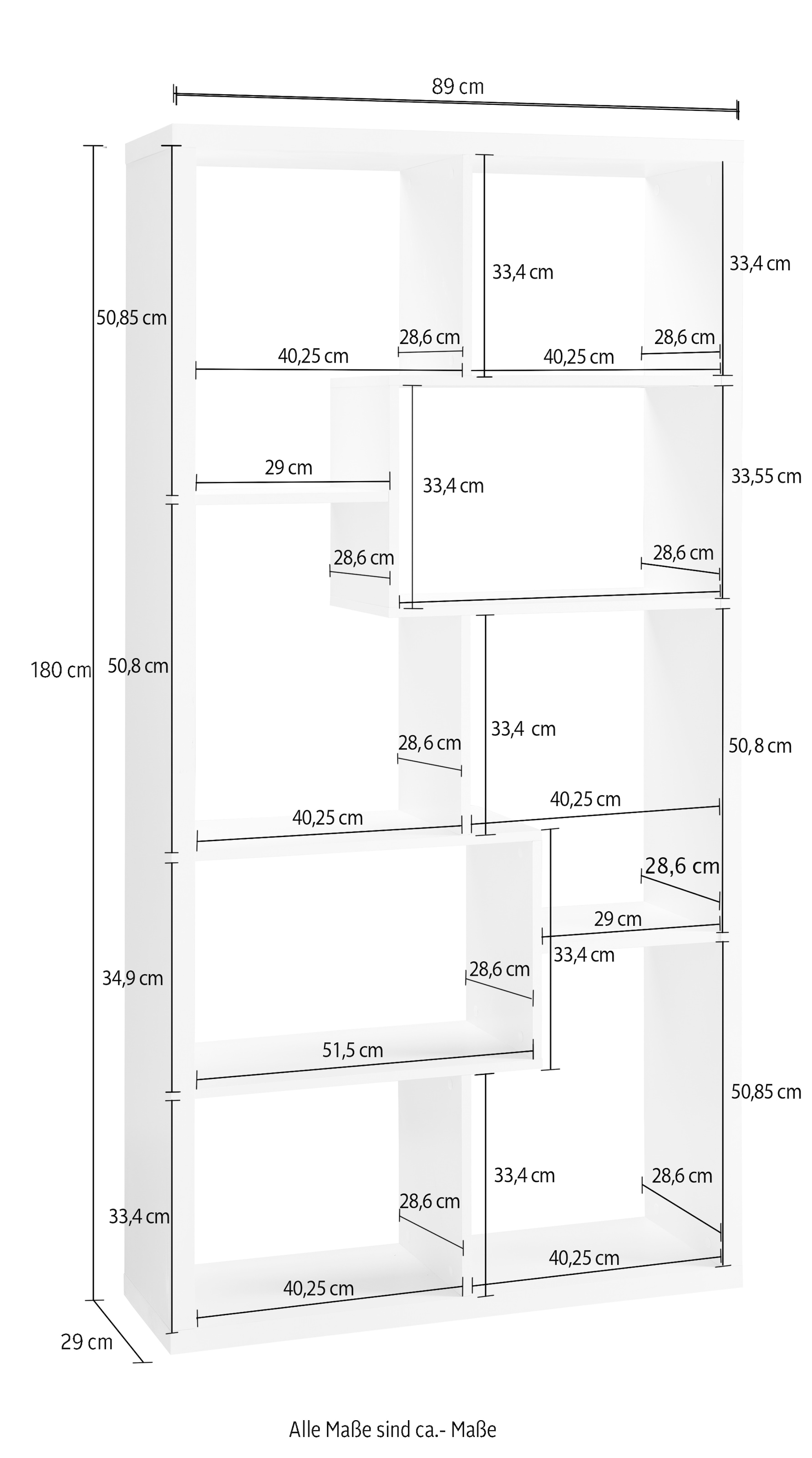 INOSIGN Standregal »Reggi«, mit 8 Fächer