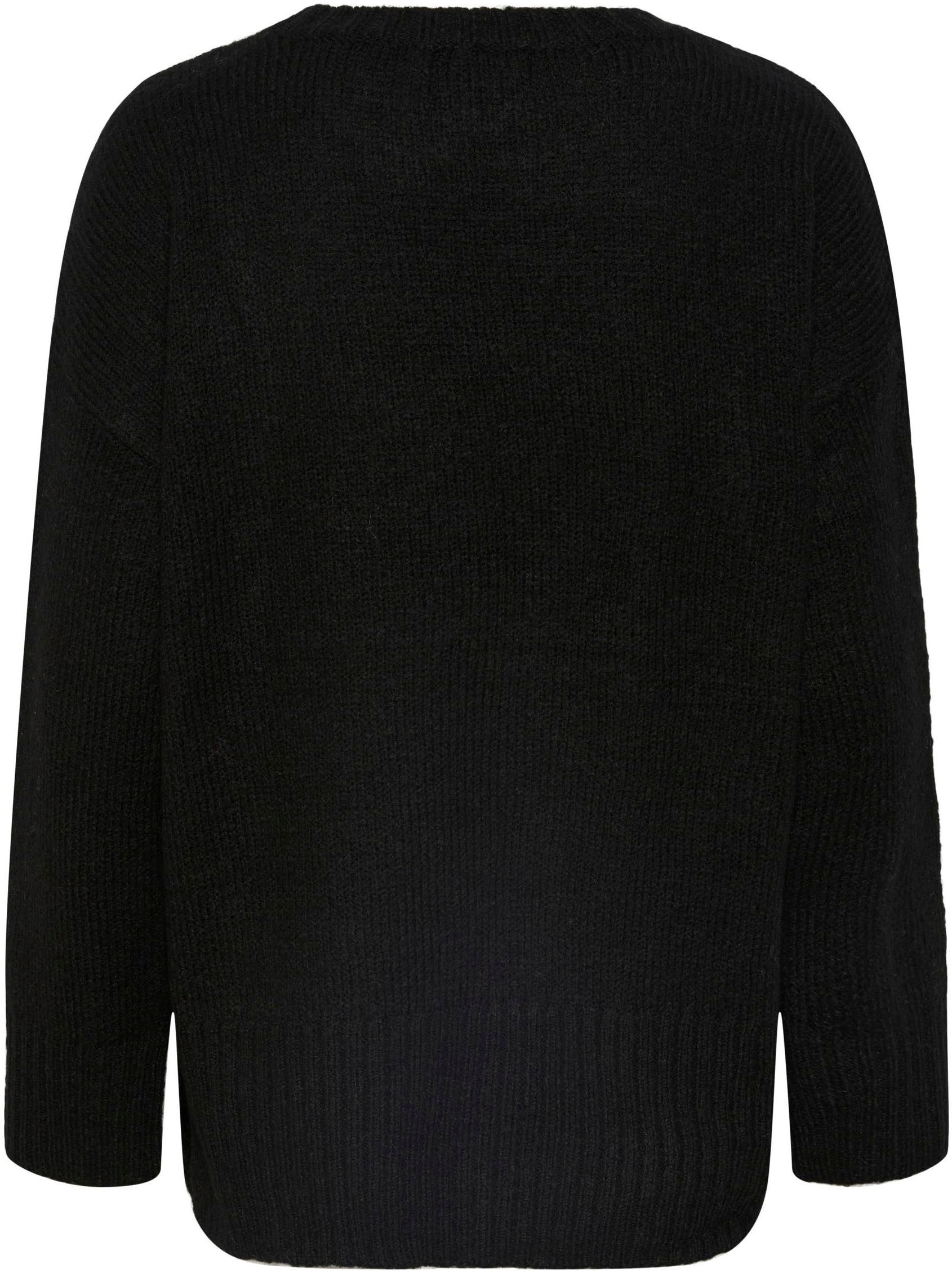 pieces Rundhalspullover »PCNANCY LS LOOSE O-NECK KNIT NOOS BC«, Oversized