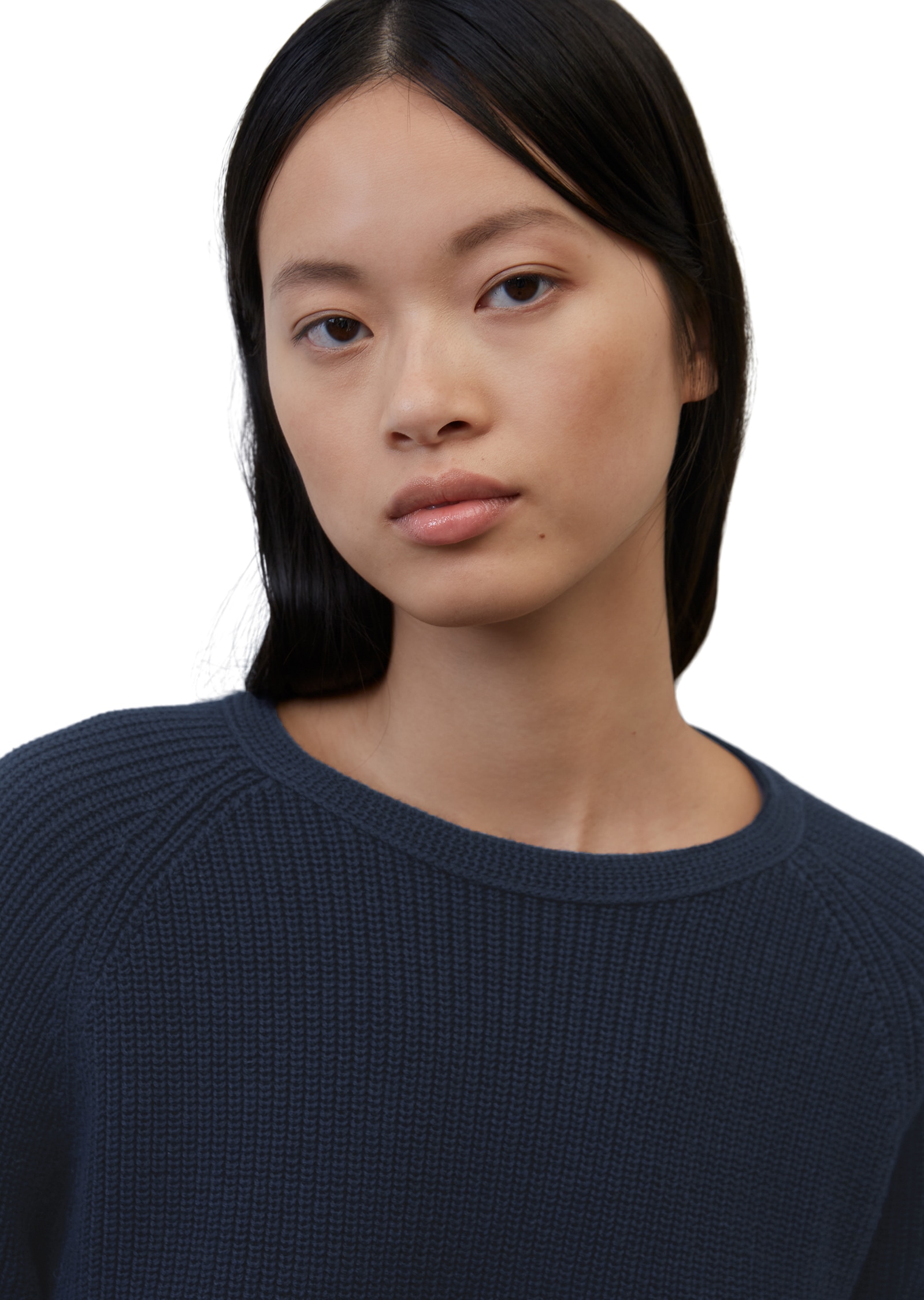 Marc O'Polo Rundhalspullover im festem Baumwoll-Strick