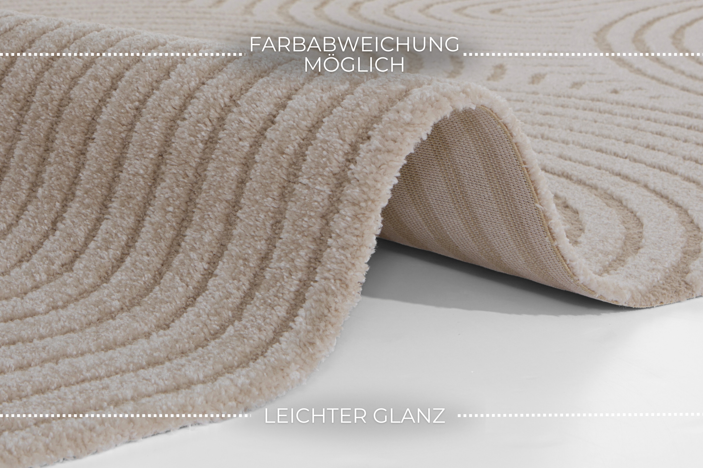 ELLE DECORATION Designteppich »Panglao«, rechteckig, softer Kurzflor, Hoch-Tief-Effekt, robust & pflegeleicht, Scandi-Look