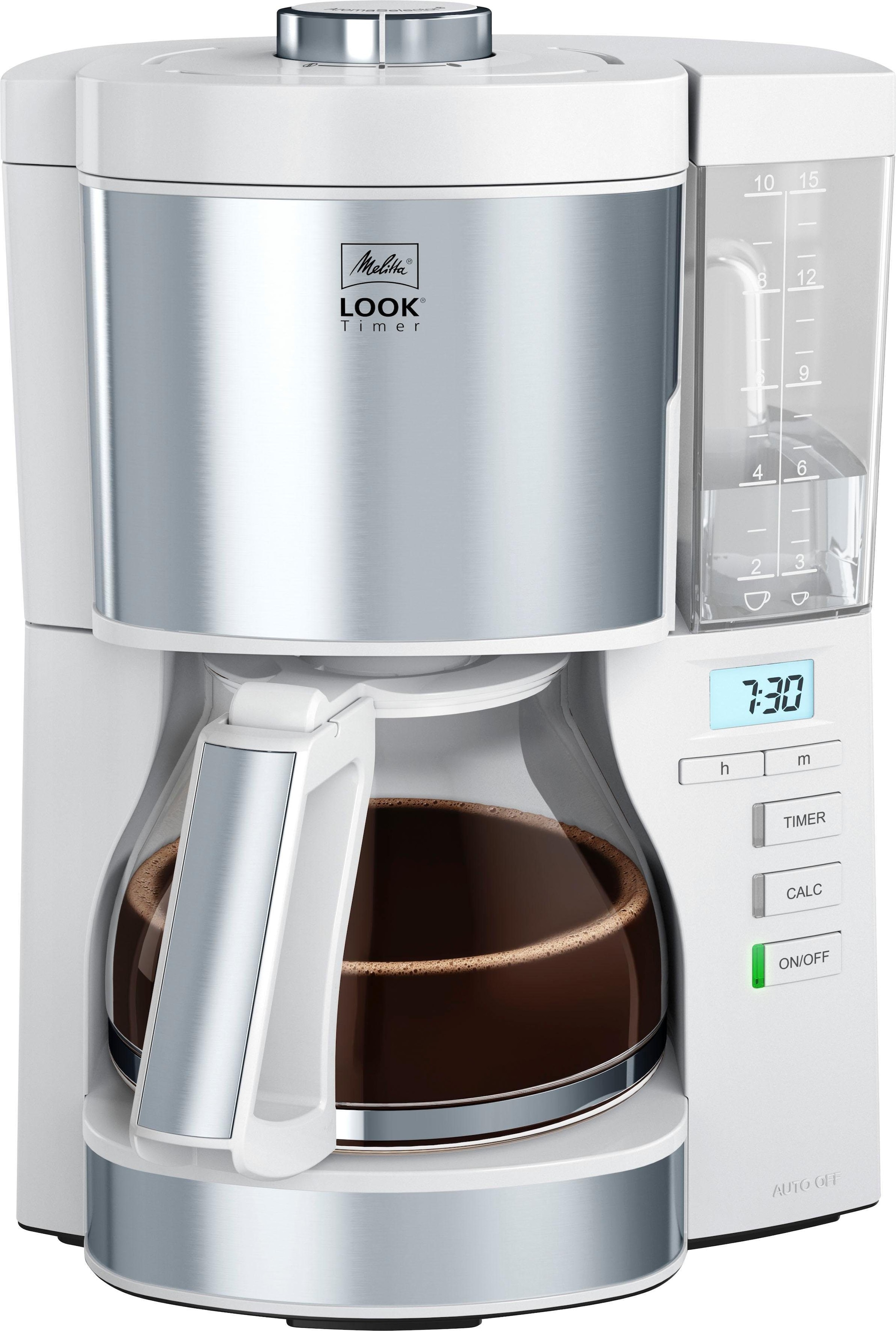 Melitta Filterkaffeemaschine jetzt Papierfilter, OTTO Timer 1x4 bestellen 1025-07 weiß«, Kaffeekanne, »Look l 1,25 bei