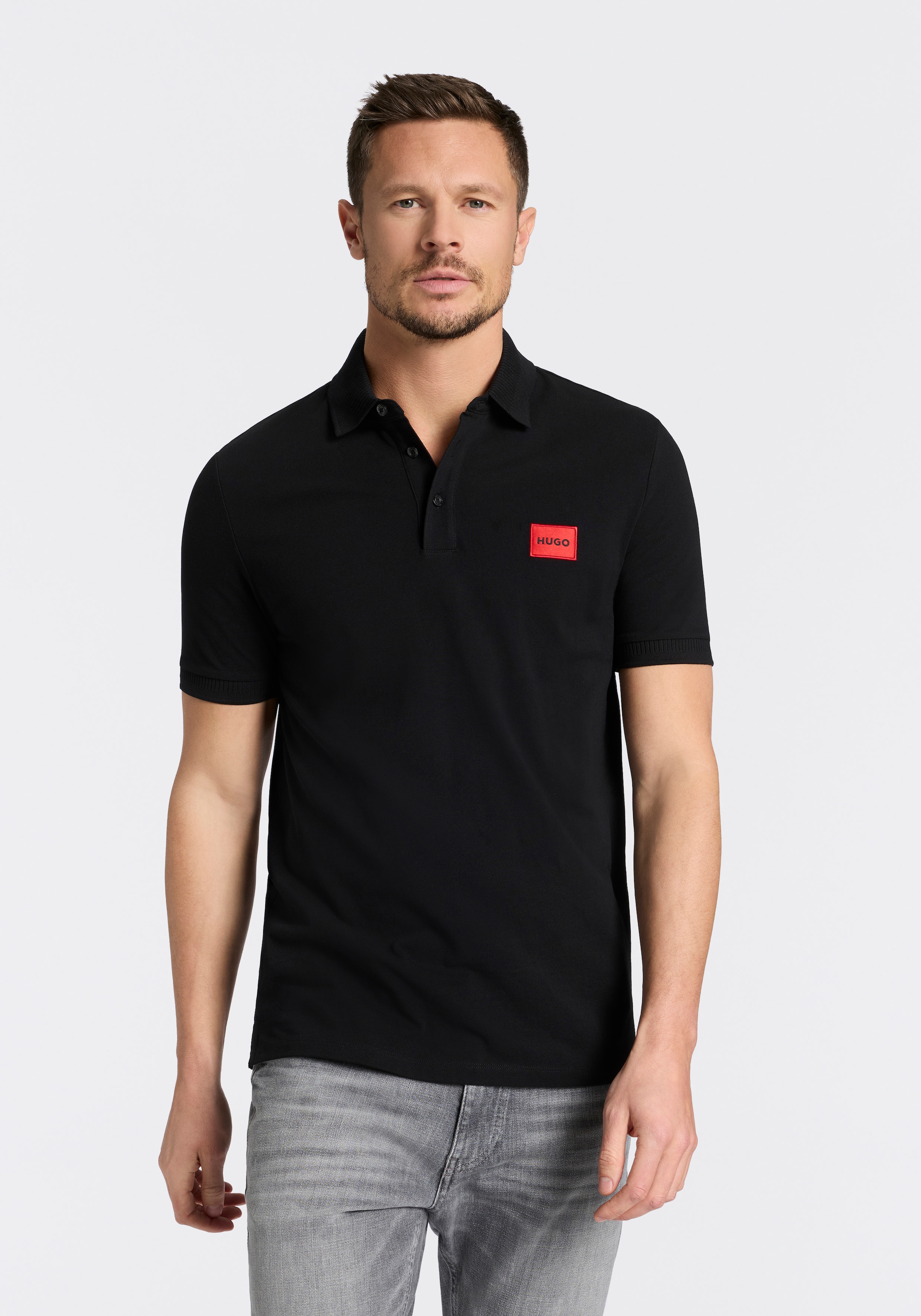 HUGO Poloshirt »Dereso« Slim Fit, Kurzarm, HUGO Weblabel