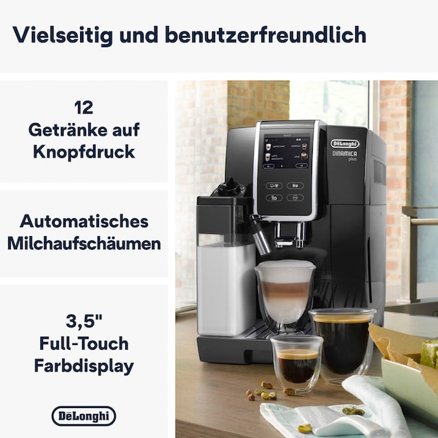 Kaffeekannenfunktion Kaffeevollautomat OTTO jetzt Milchsystem De\'Longhi mit ECAM »Dinamica im Plus 370.70.B«, LatteCrema Shop Online und