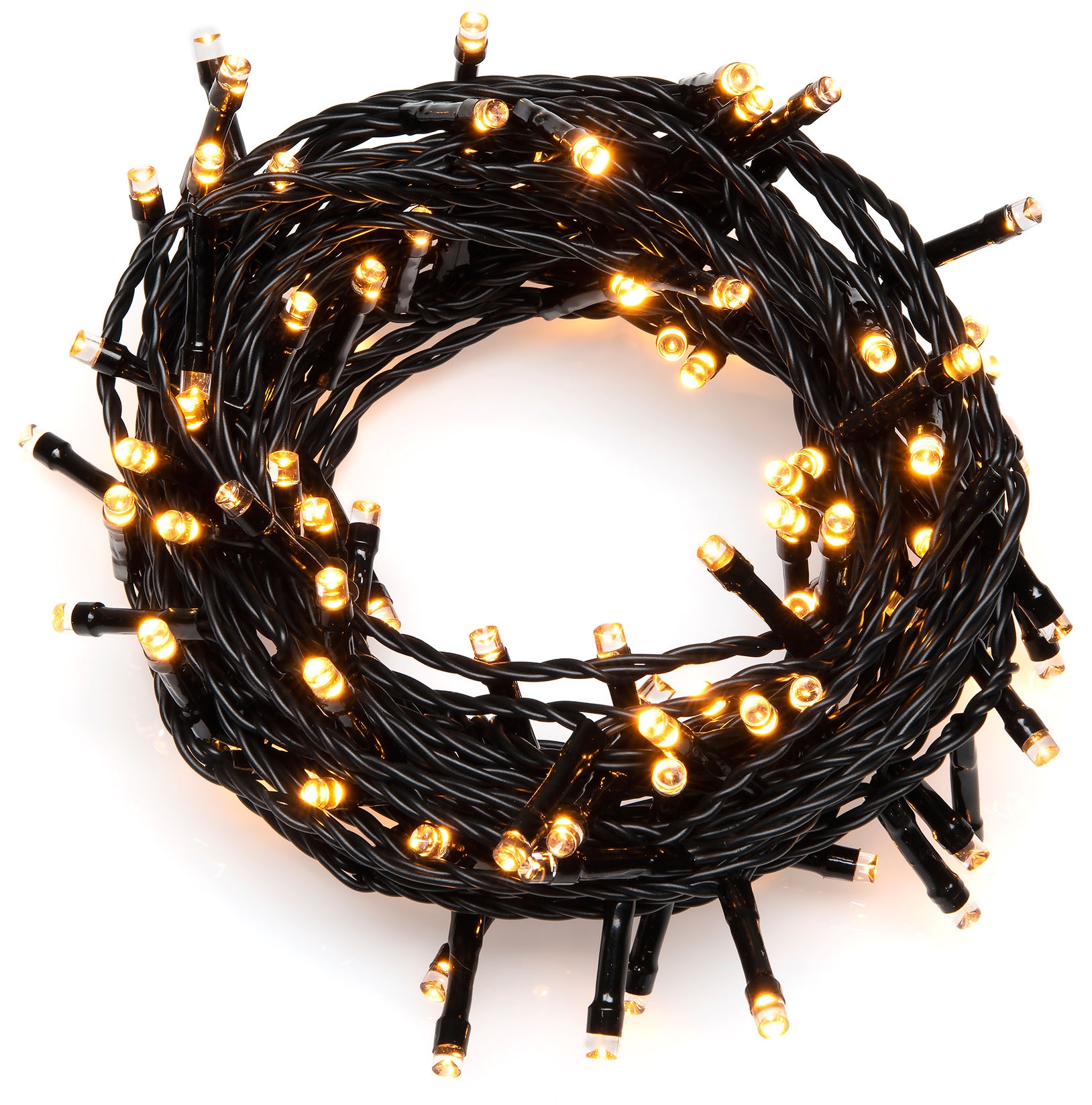 KONSTSMIDE LED-Lichterkette »Weihnachtsdeko aussen«, 160 St.-flammig, LED Lichterkette, mit Glimmereffekt, 160 bernsteinfarbene Dioden