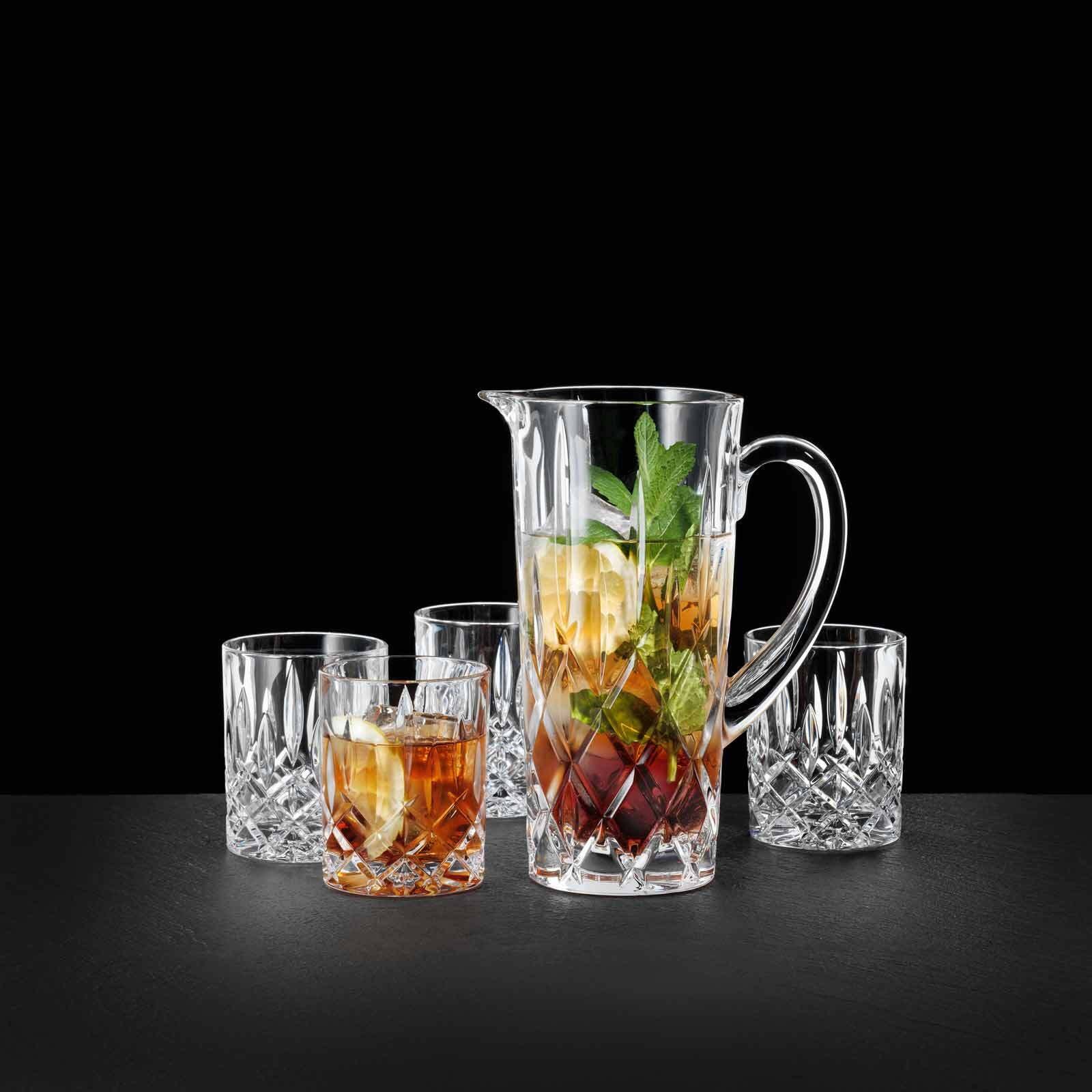 Nachtmann Gläser-Set »Becher- und Krug-Set Noblesse 5er Set transparent« Erhöhte Bruchfestigkeit, Kristallglas, spülmaschinenfest