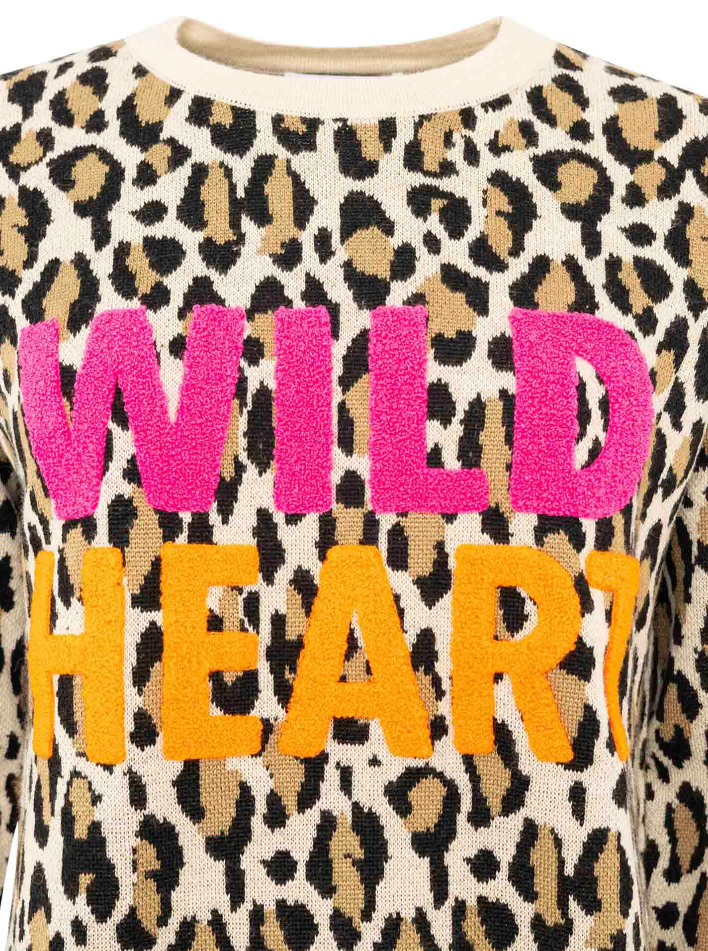 Zwillingsherz Strickpullover »"Wild Heart"«, mit Neon Aufschrift