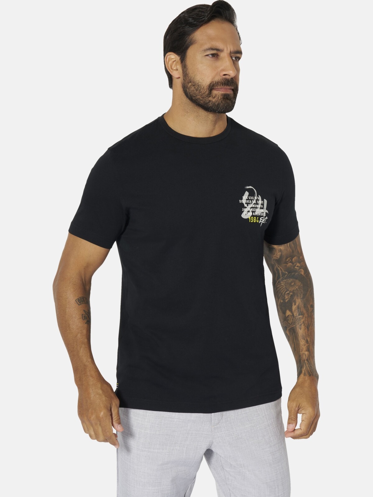 Jan Vanderstorm Rundhalsshirt »Doppelpack T-Shirt ATLE«