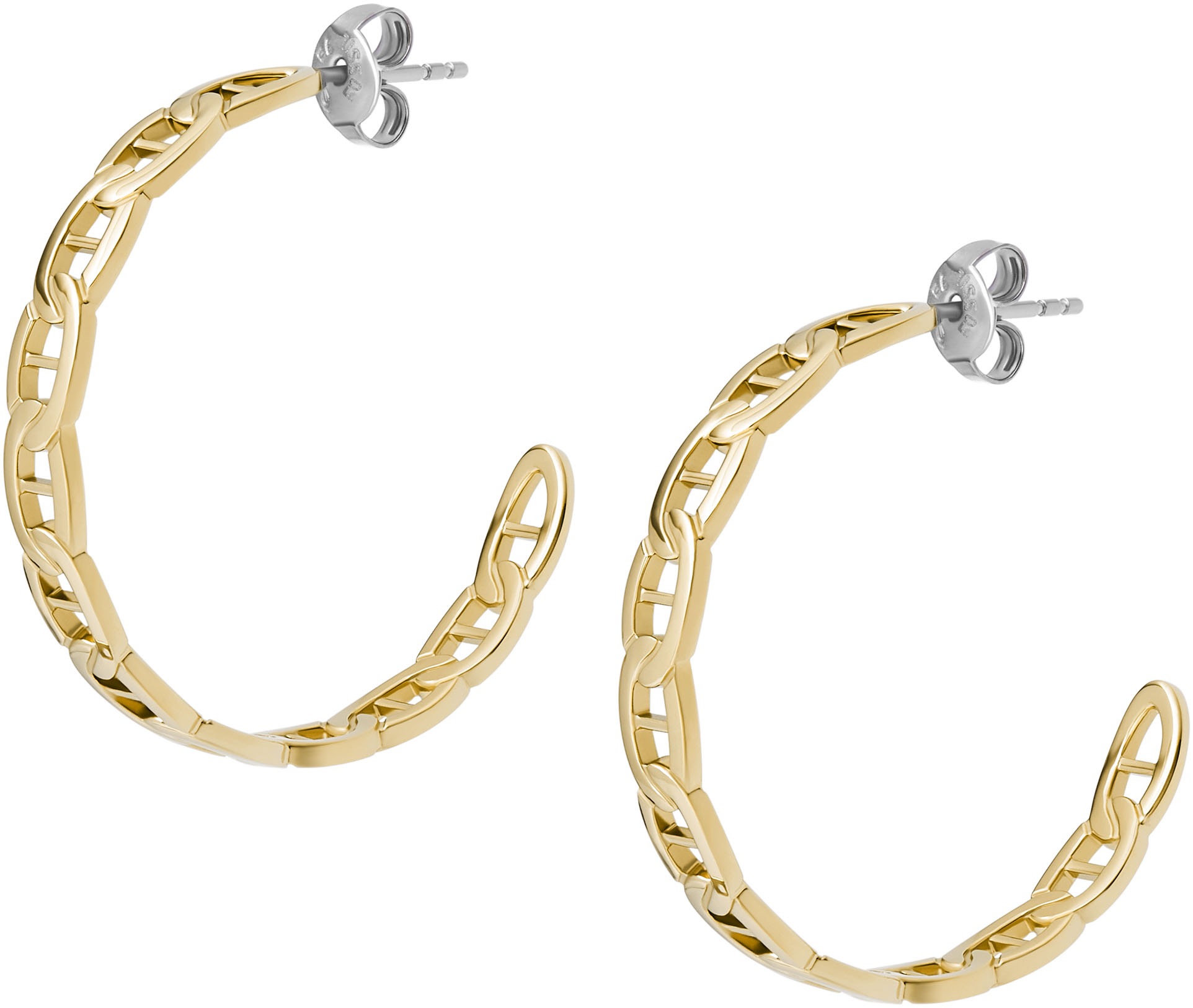 Fossil Paar Creolen »Schmuck Geschenk Edelstahl Ohrringe Heritage D-Link, JF04781710«