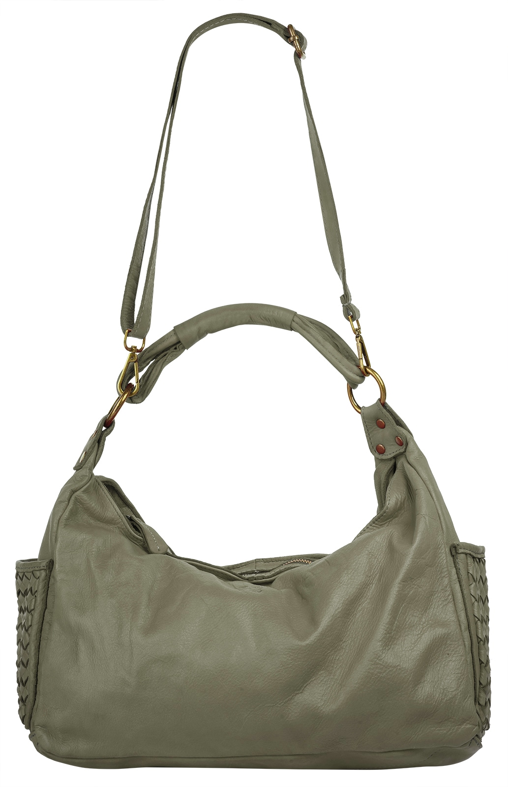 Samantha Look Henkeltasche echt Leder, Made in Italy