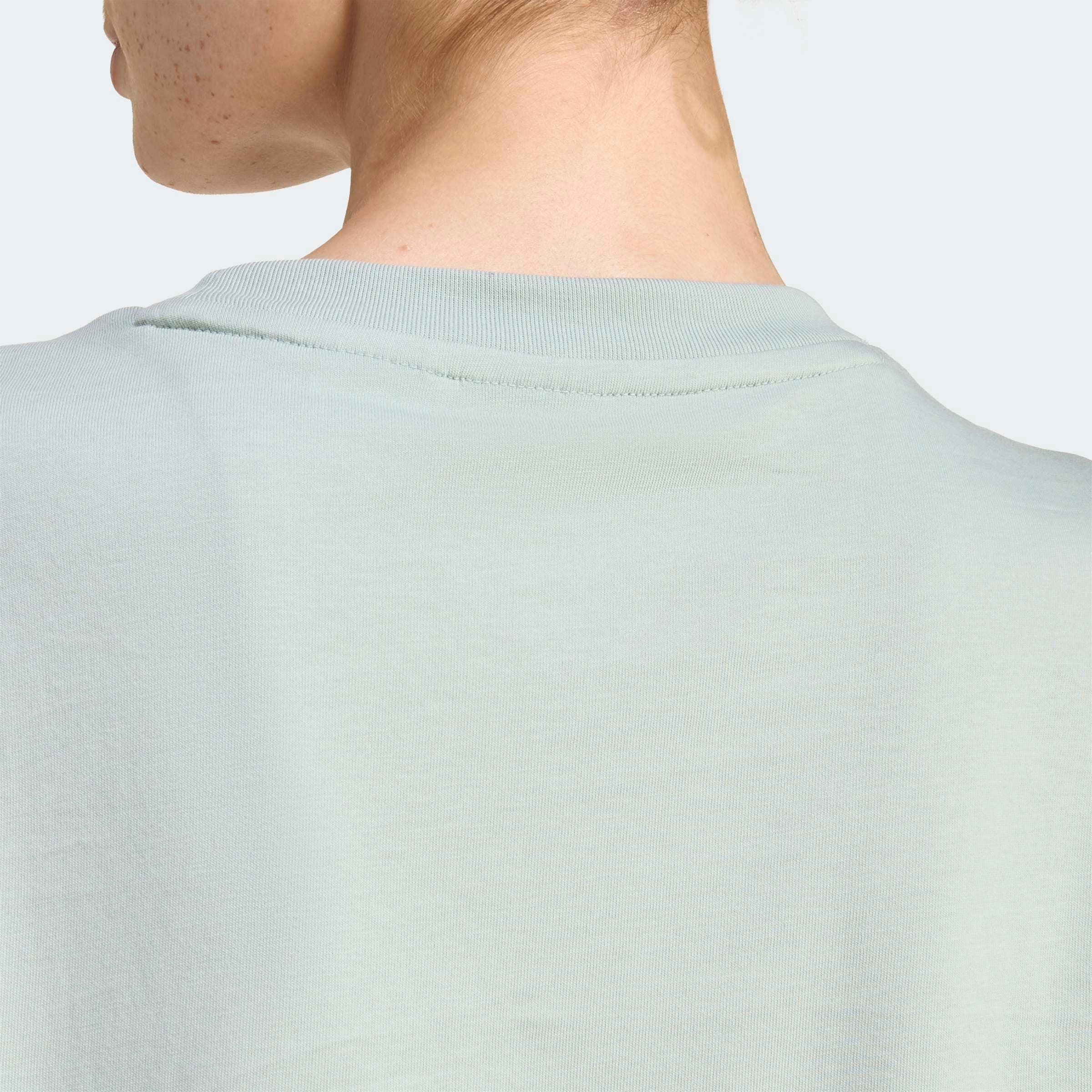 adidas Sportswear T-Shirt »ESSENTIALS BAUMWOLL-, KLEINES LOGO« Basic Design, Rundhalsausschnitt, mit kleinem 3-Streifen Logo