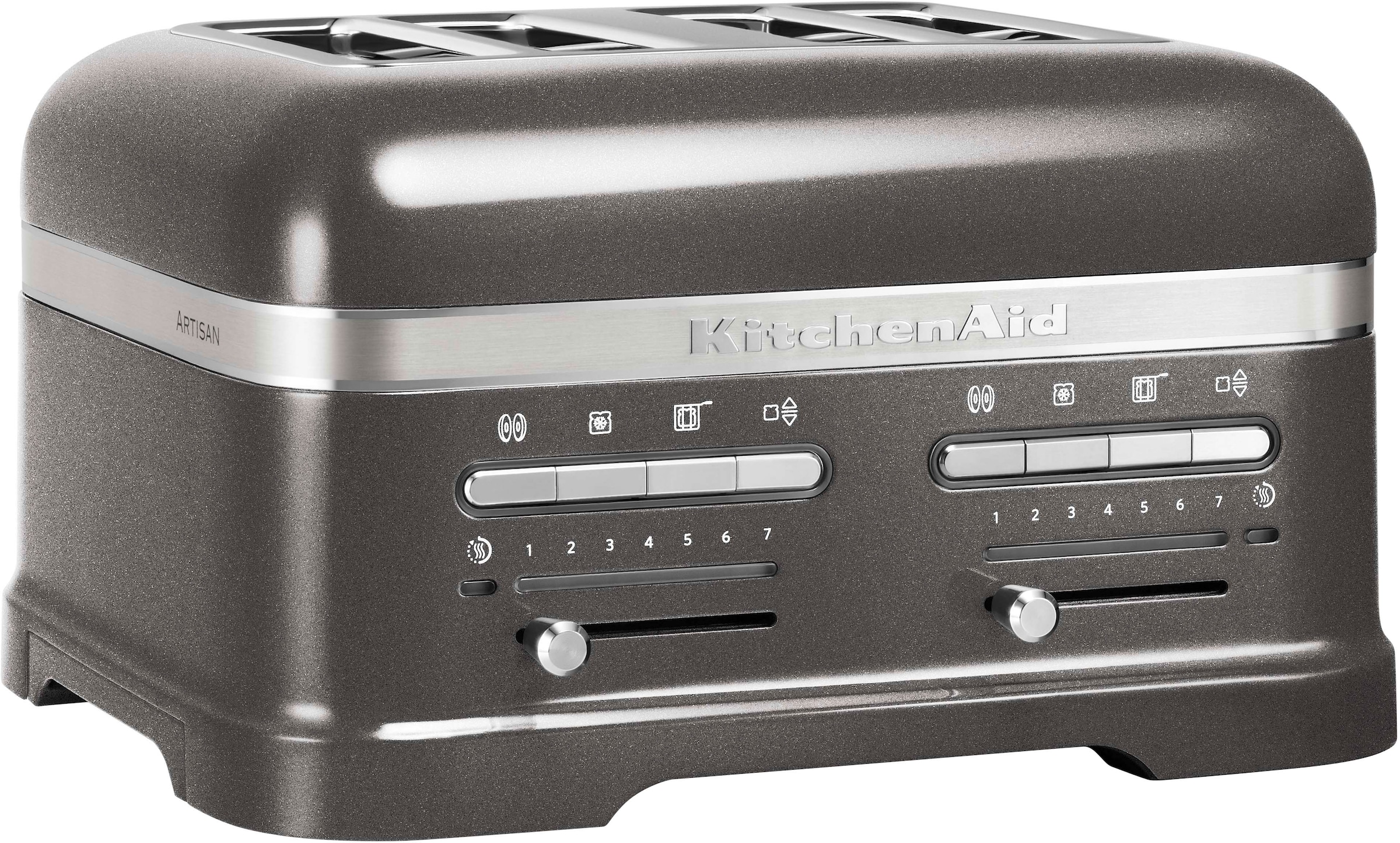 Toaster »Artisan 5KMT4205EMS MEDALLION-SILBER«, 4 kurze Schlitze, für 4 Scheiben, 2500...