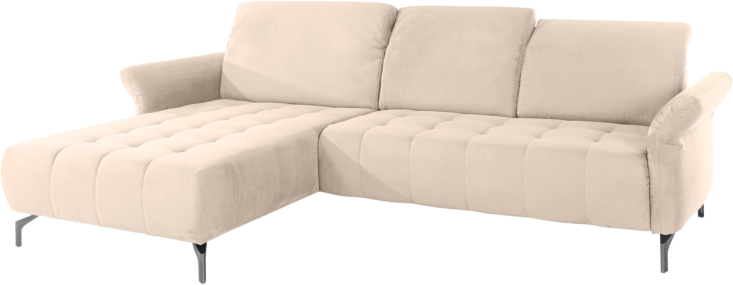 INOSIGN Ecksofa »Fresh L-Form« Federkern, wahlweise Kopfteilverstellung und motorischer Vorziehsitz