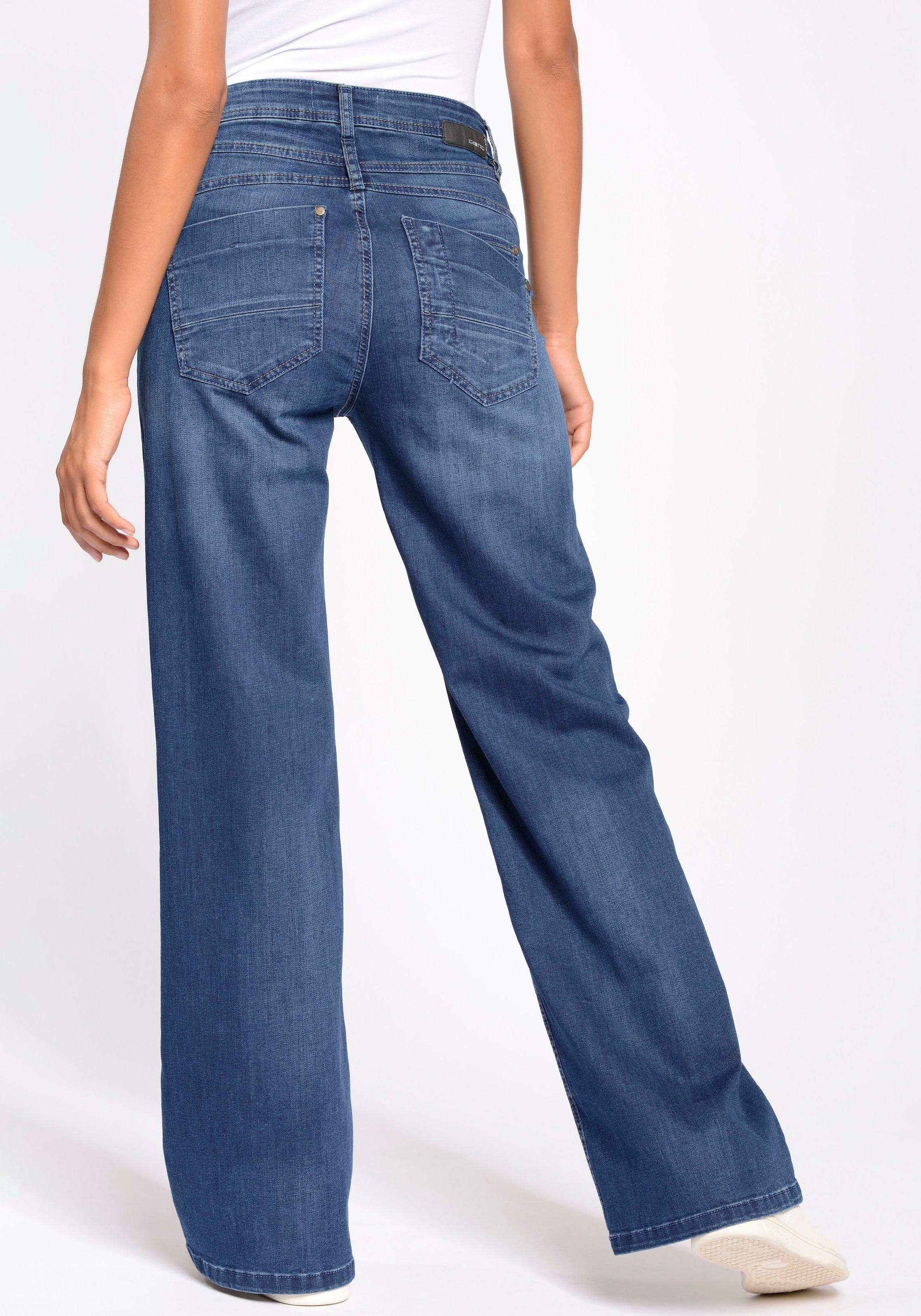 die online GANG perfekte »94AMELIE OTTO Weite WIDE«, Passform bei Jeans für mit Elasthan