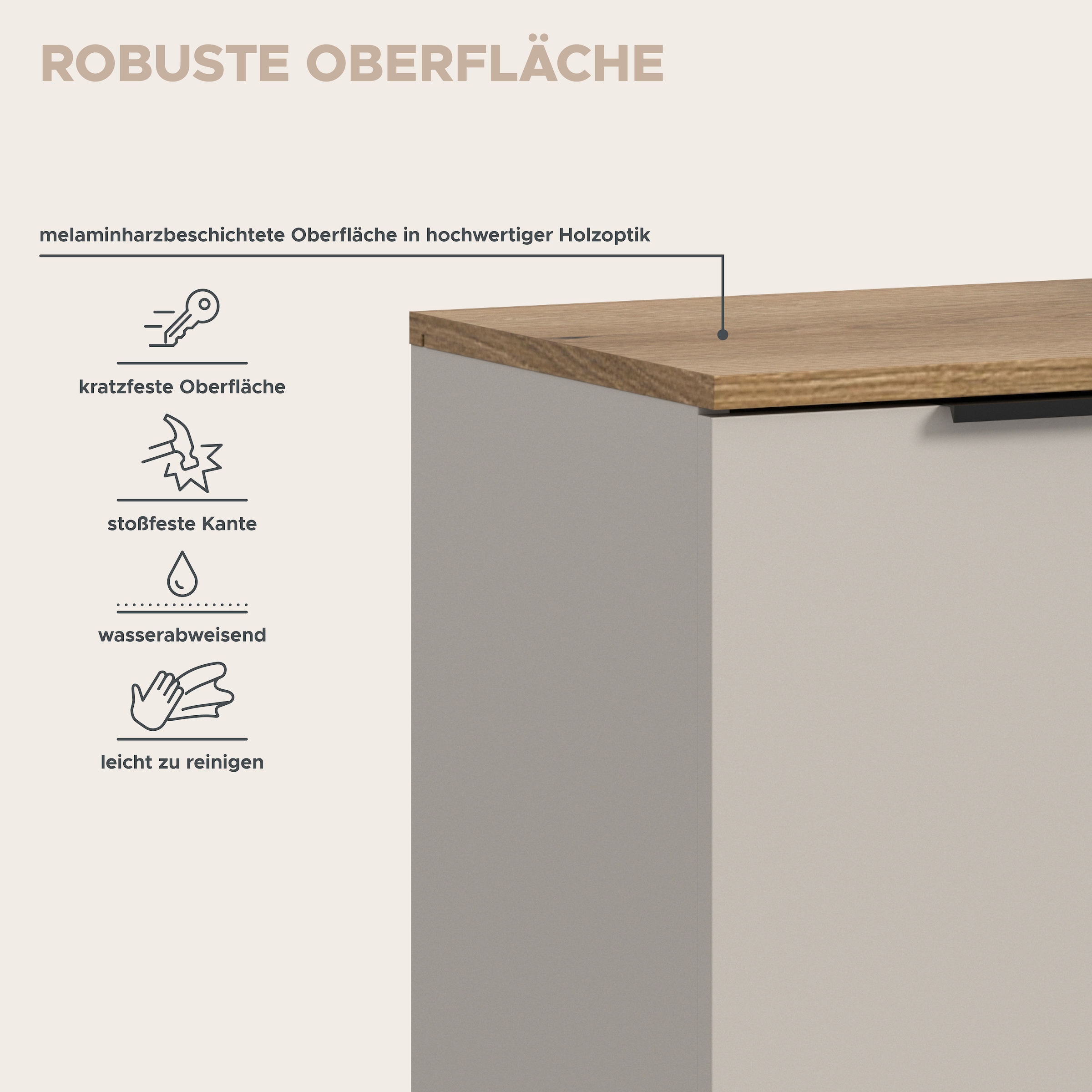 Home affaire Sideboard »EDIL, Breite 140 cm, 2 Türen, 4 Schubkästen, 2 Einlegeböden, 3 Fächer« Garderobenschrank, Schuhschrank, Schuhkommode, Kommode, Anrichte