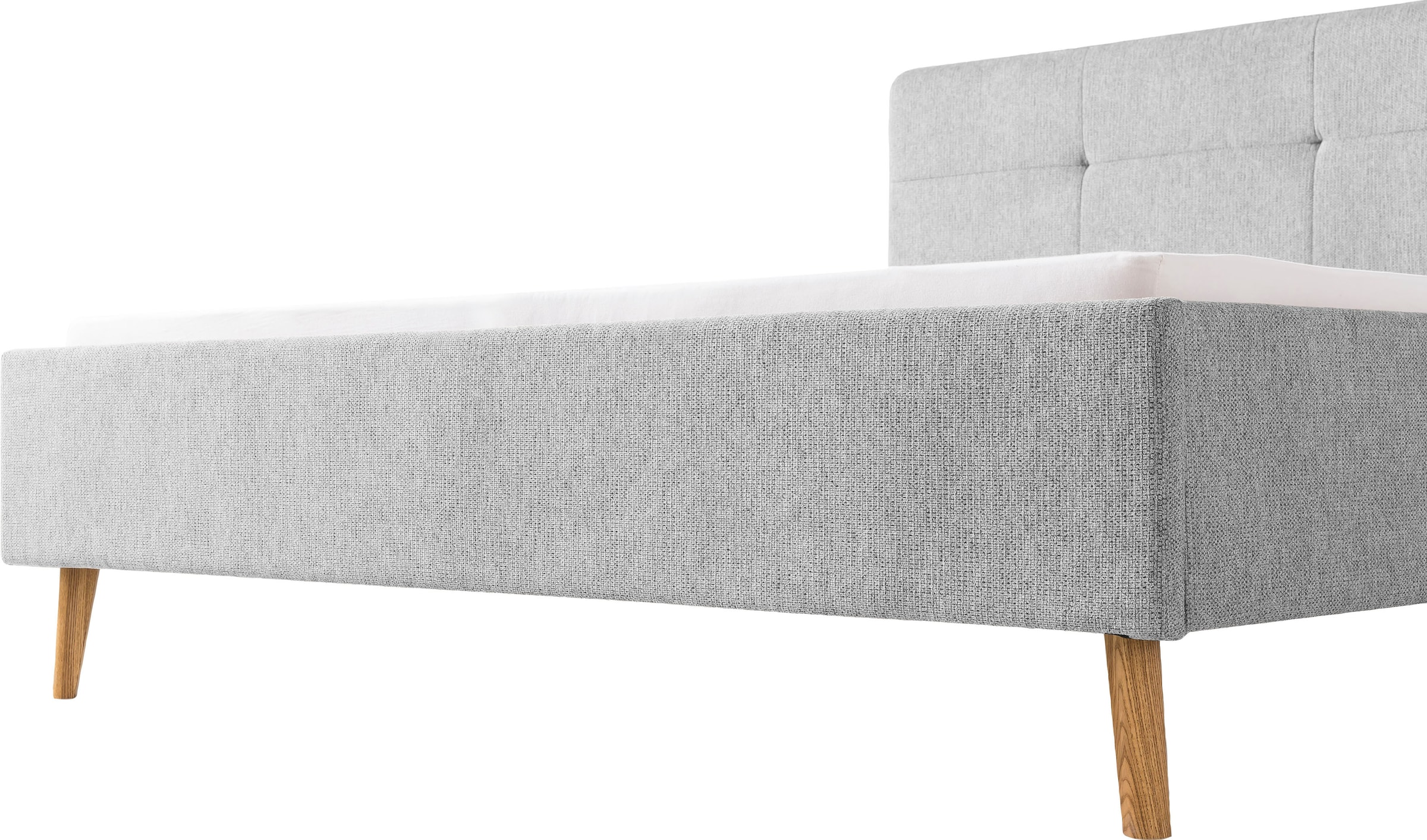 meise.möbel Polsterbett »Smart«, Kopfteil mit Knopfheftung, in zwei Größen erhältlich