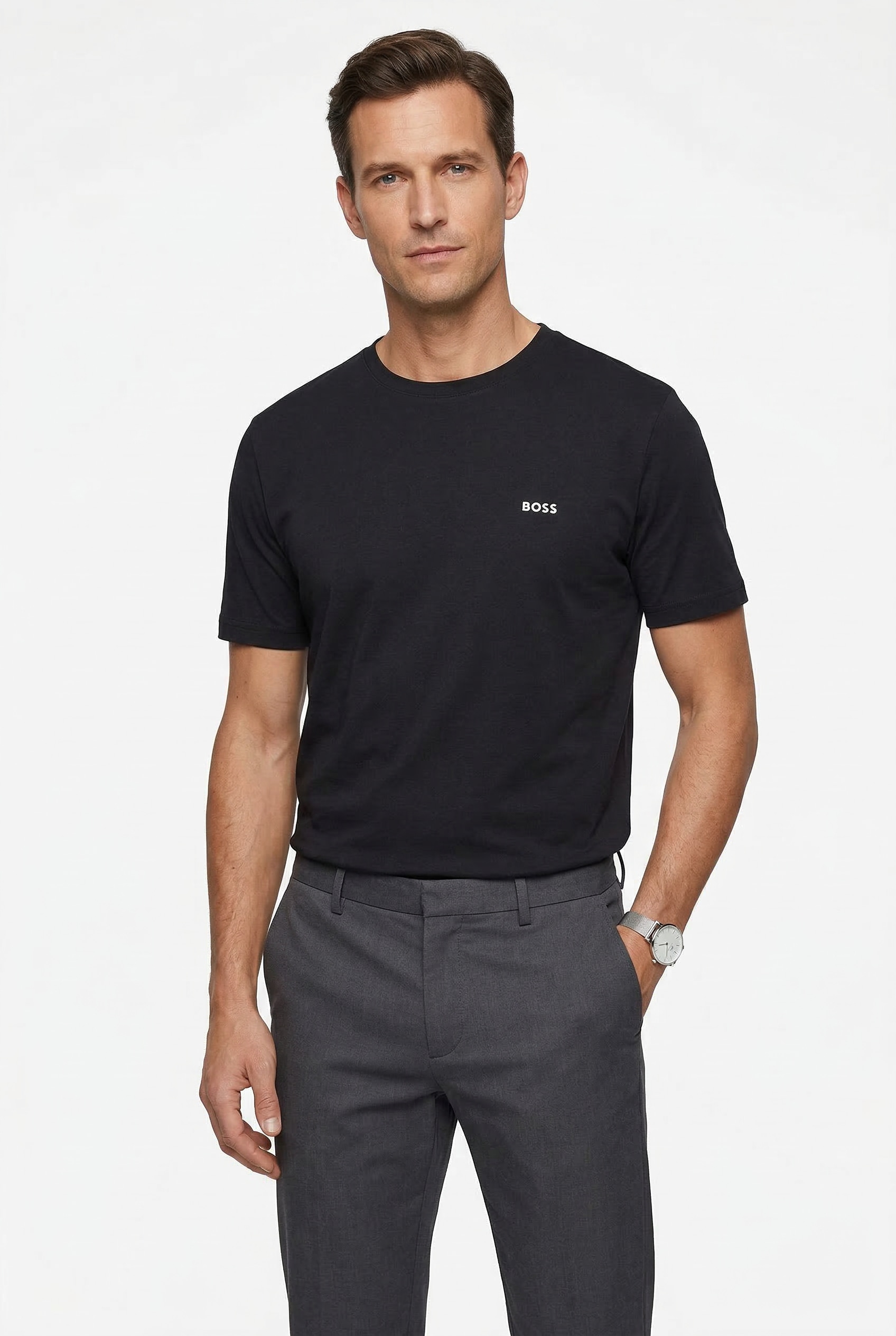 BOSS GREEN T-Shirt Packung, 3er-Pack, 3 Rundhalsausschnitt, kurze Ärmel, Regular fit, Logodruck